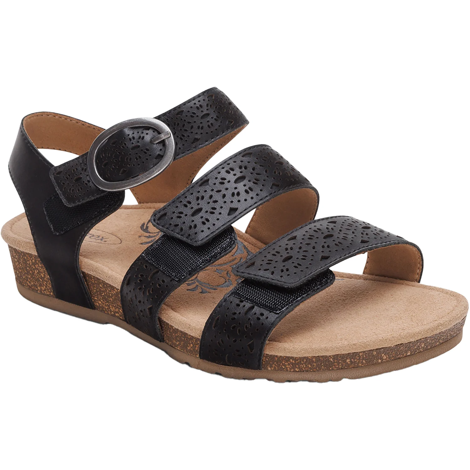 Aetrex Lilly Cutout Women's Sandals Black - Image 6