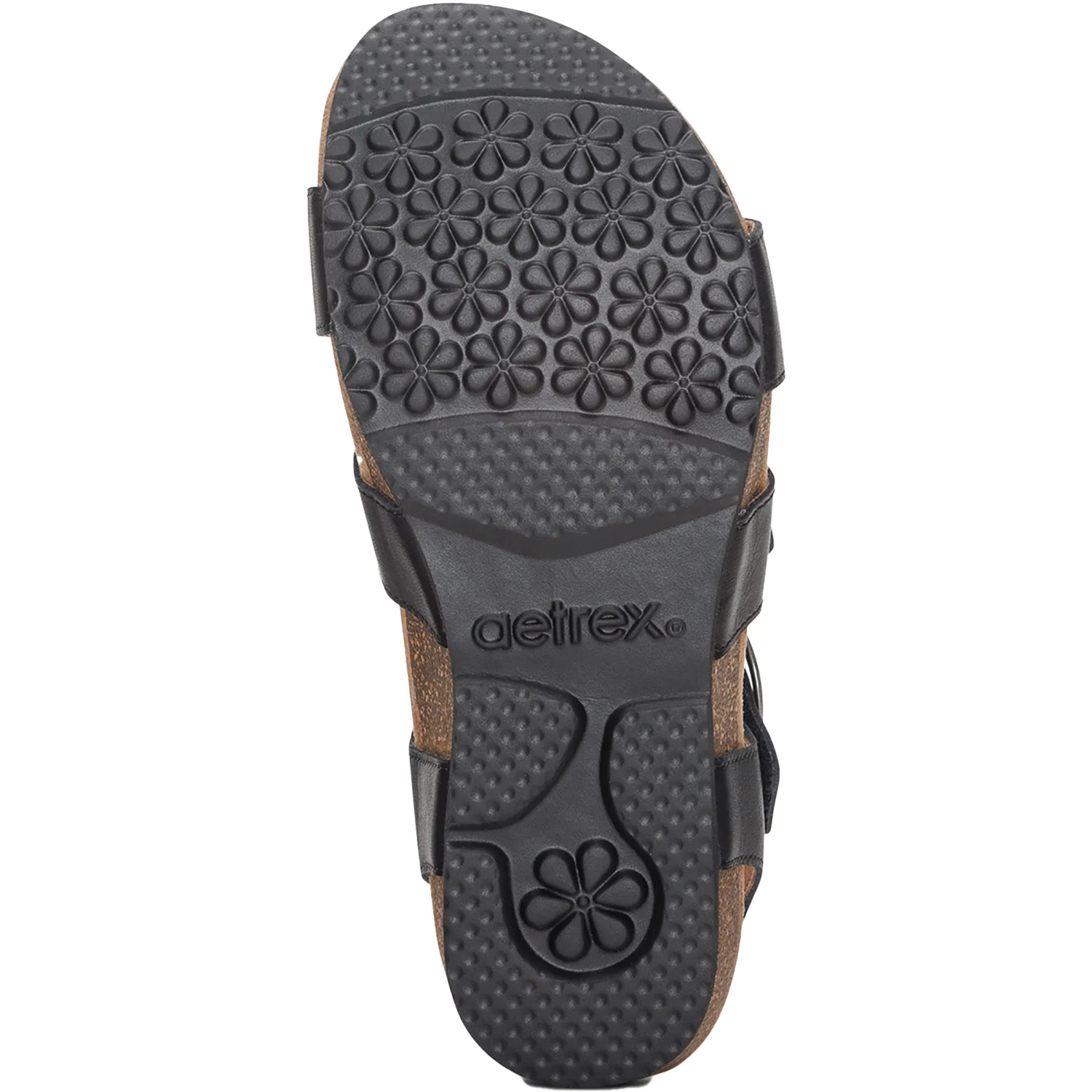 Aetrex Lilly Women's Sandals Black Leather - Image 4
