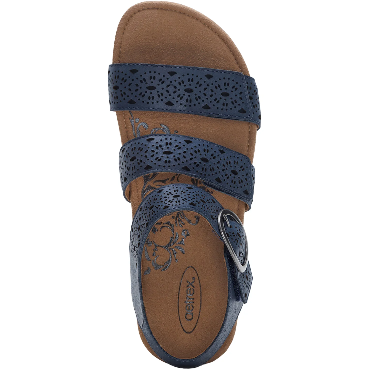 Aetrex Lilly Women's Sandals Navy Cutout - Image 2