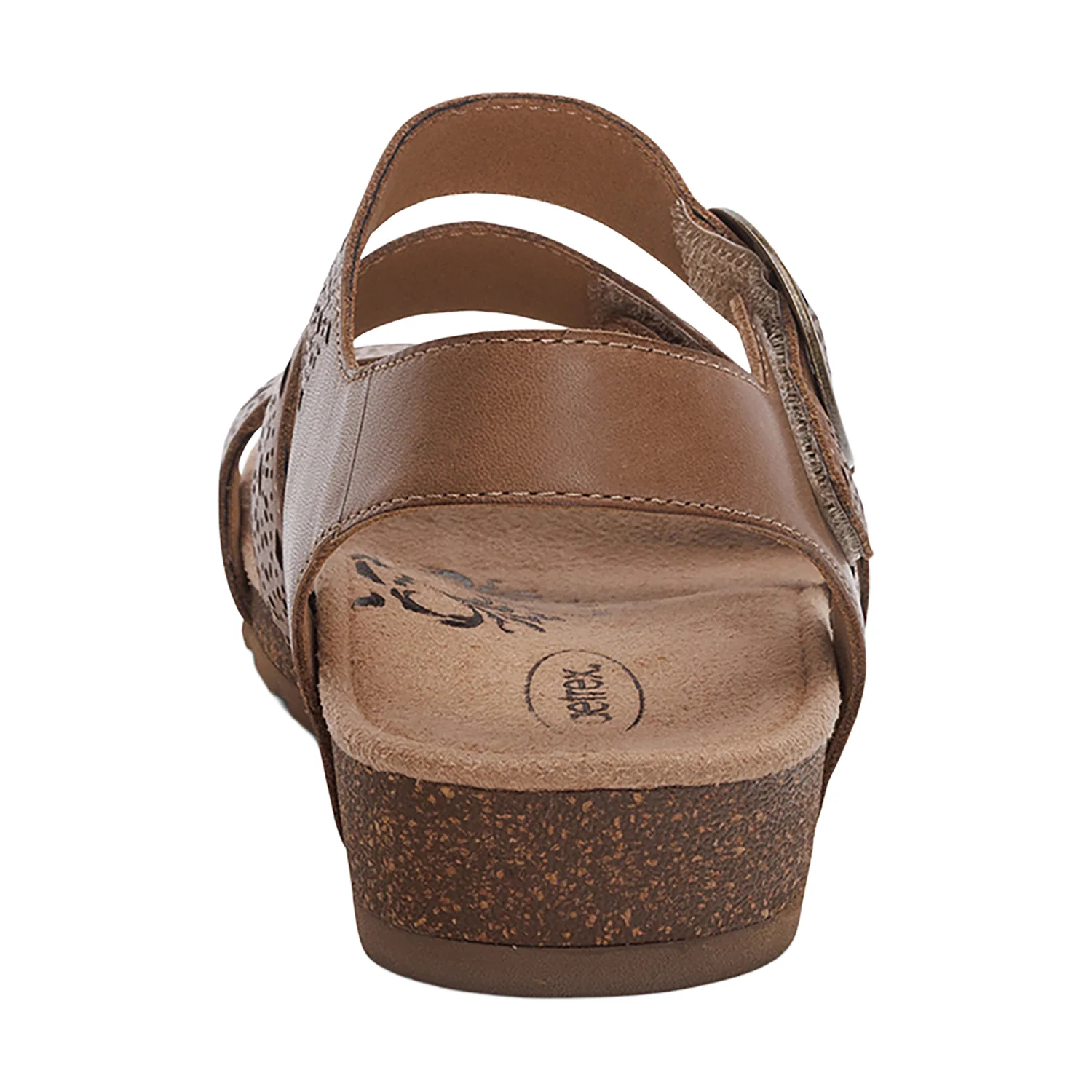 Aetrex Lilly Women's Sandals Taupe Cutout Leather - Image 7