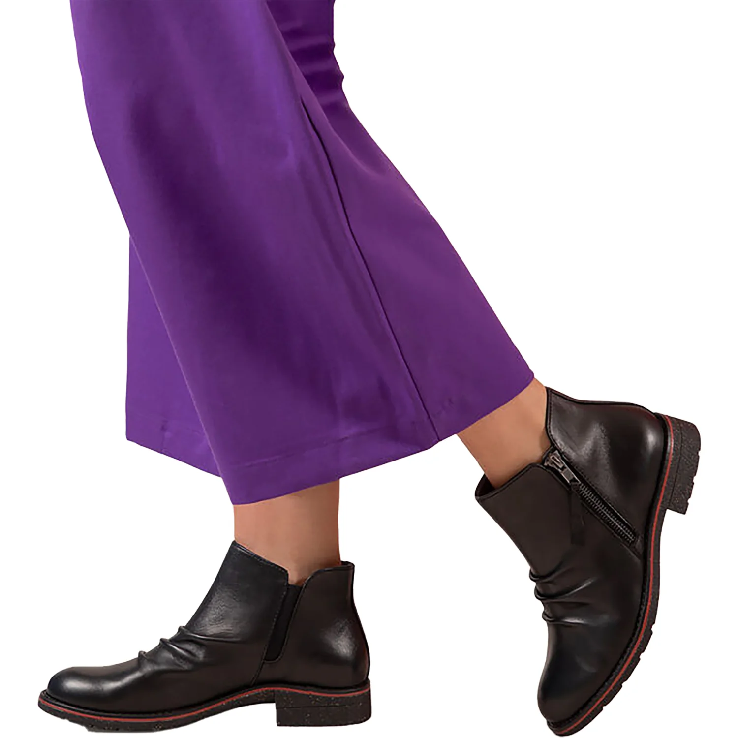 Aetrex Mila Women's Ankle Boots Black Leather - Image 5
