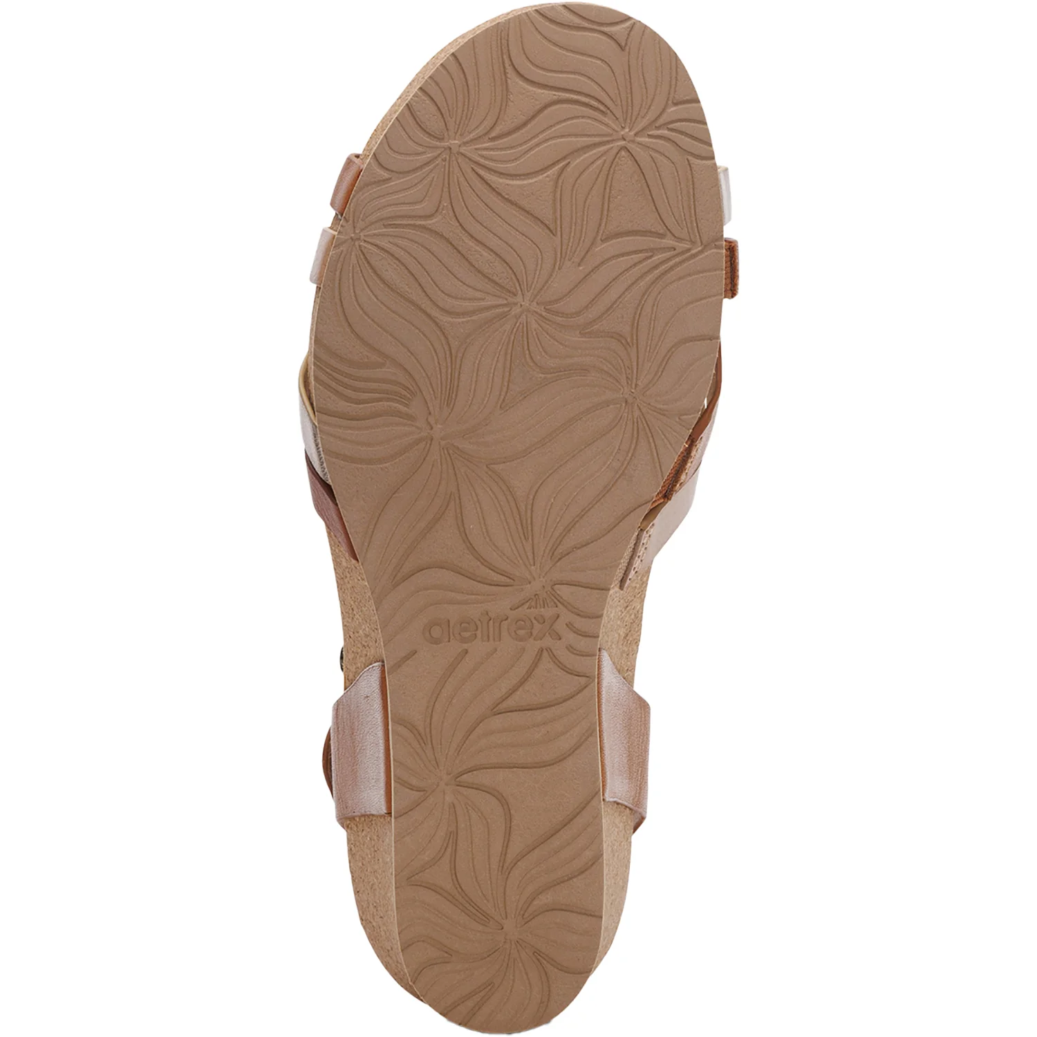 Aetrex Noelle Women's Wedge Sandals Ginger Multi Leather - Image 4