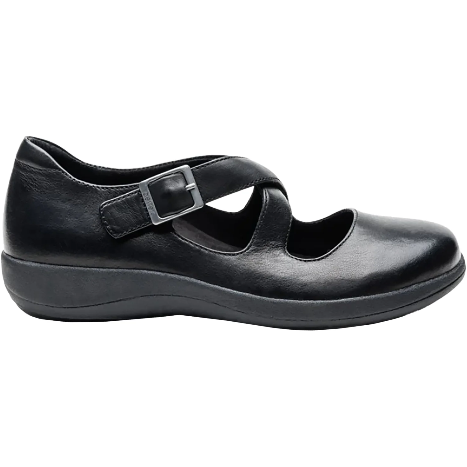 Aetrex Paisley Women's Mary Janes Black Leather