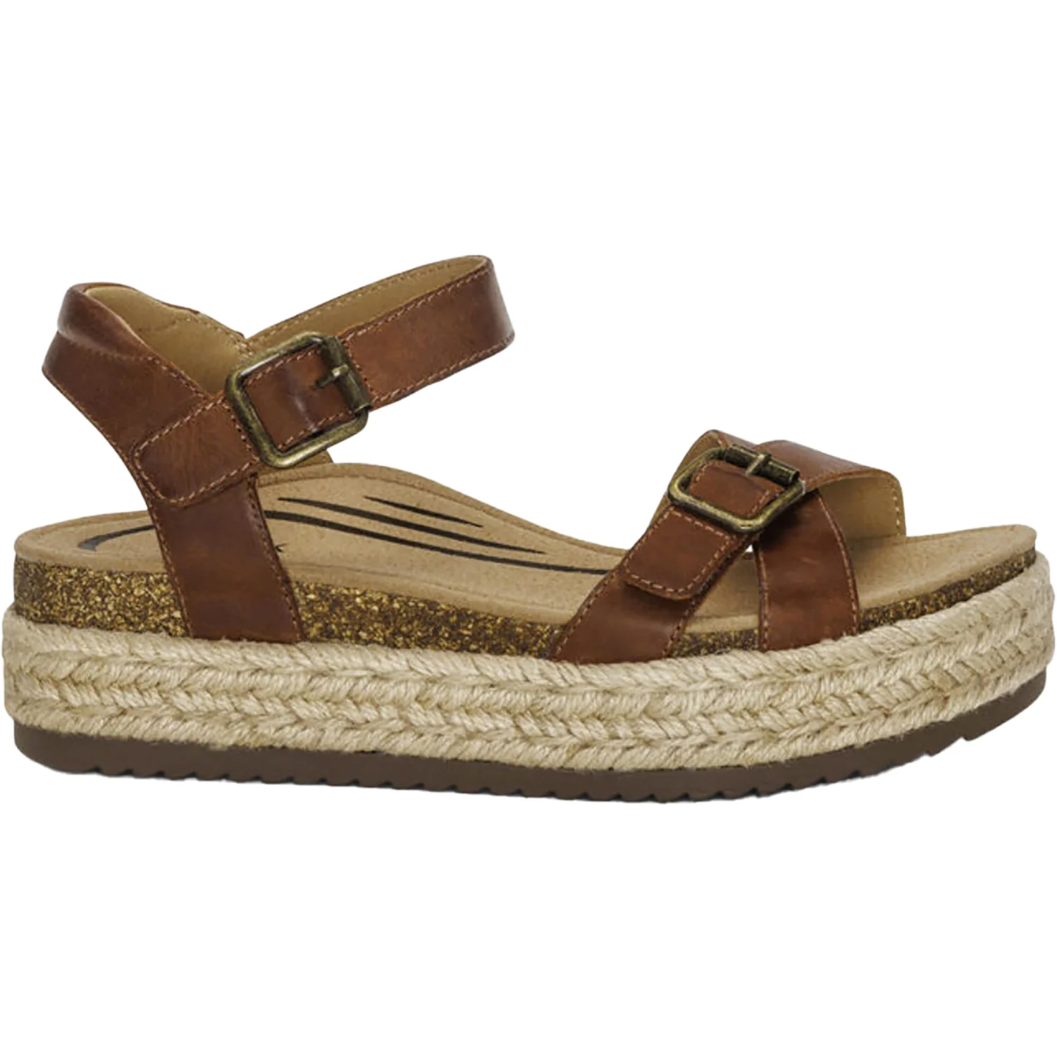 Aetrex Paula Women's Espadrille Sandals Walnut Leather