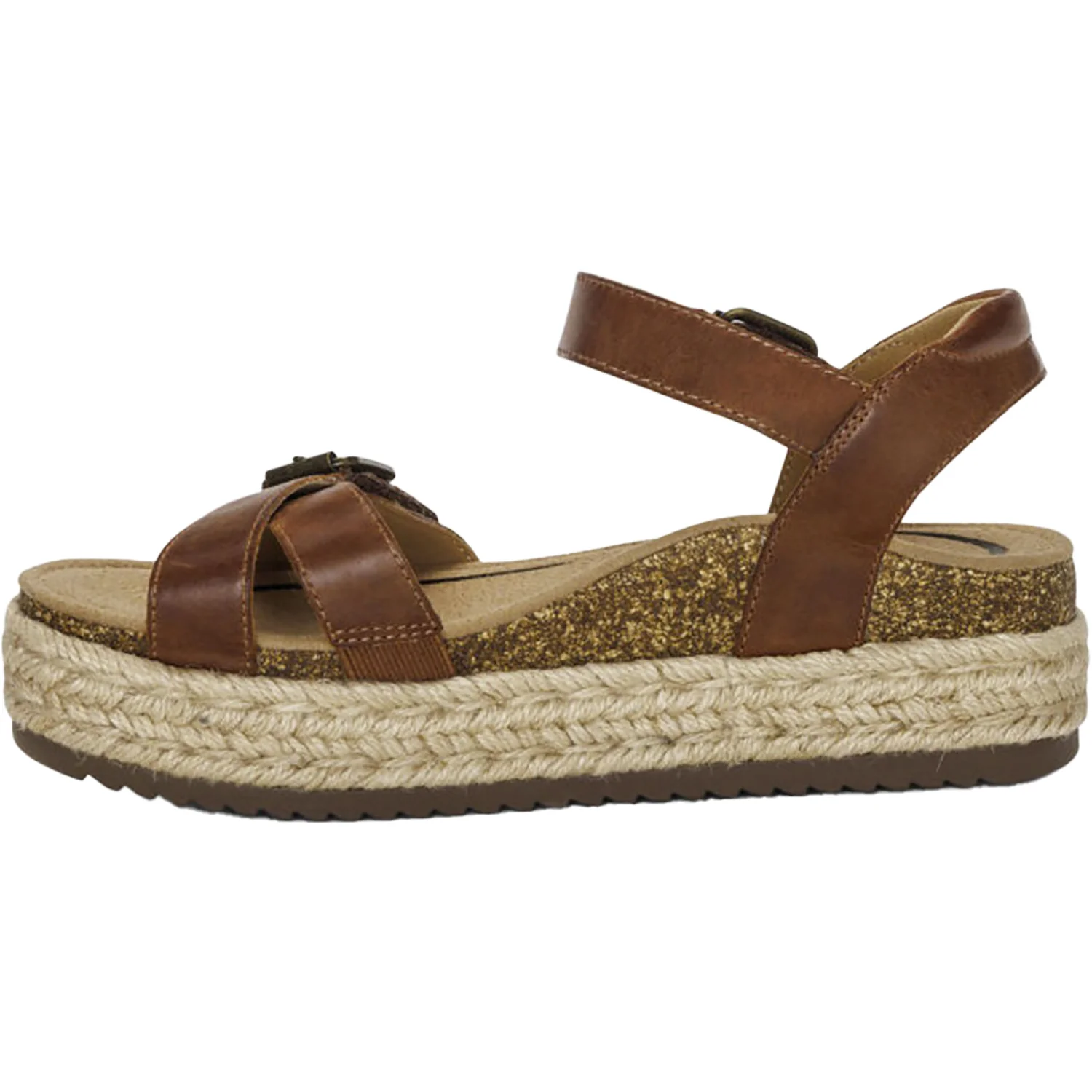 Aetrex Paula Women's Espadrille Sandals Walnut Leather - Image 3