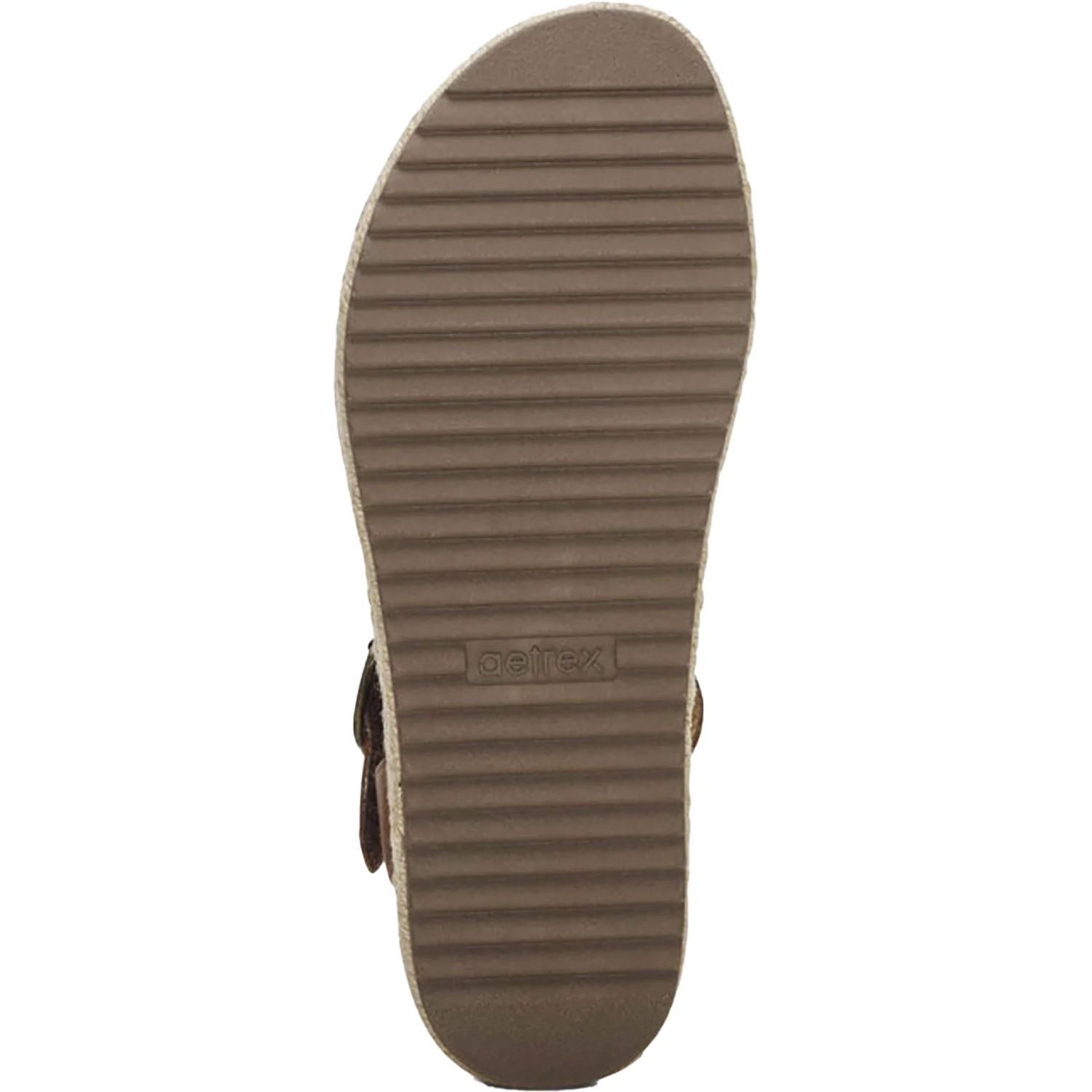 Aetrex Paula Women's Espadrille Sandals Walnut Leather - Image 4