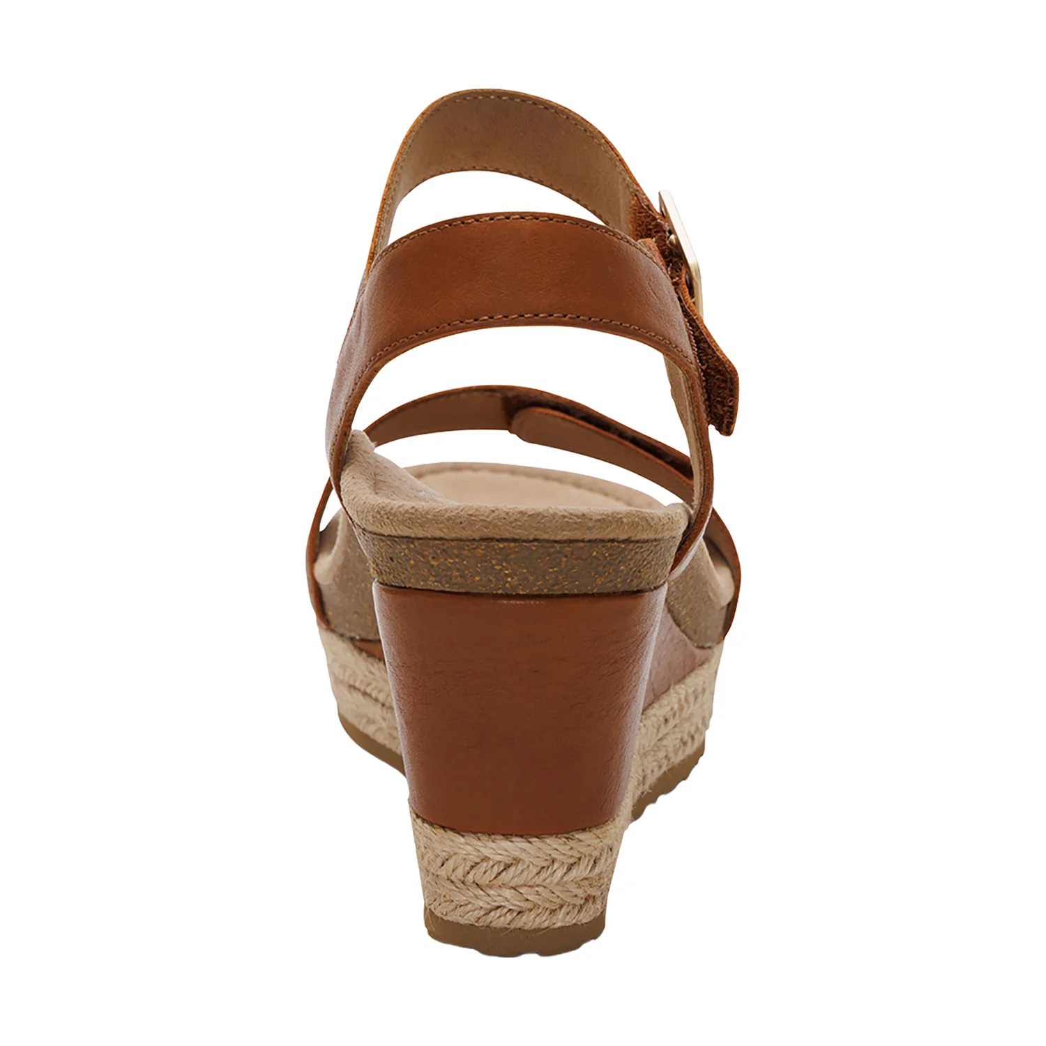 Aetrex Sydney Women's Wedge Sandals Cognac Leather - Image 7