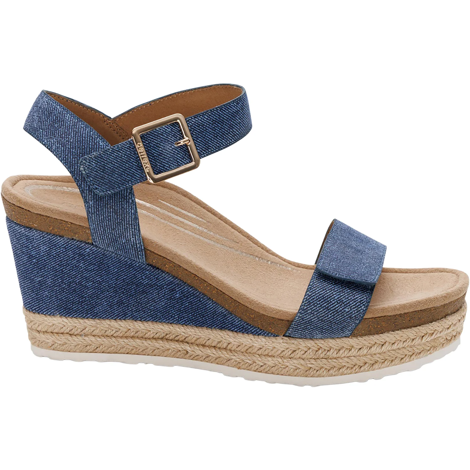 Aetrex Sydney Women's Wedge Sandals Denim