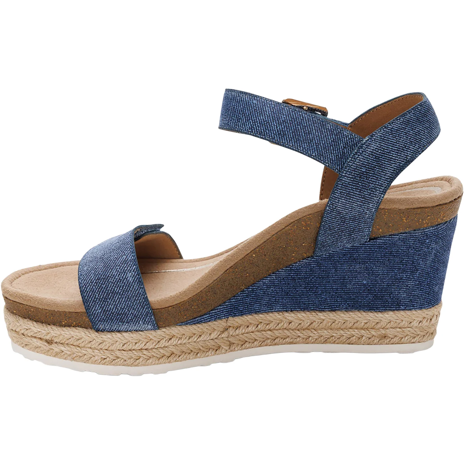 Aetrex Sydney Women's Wedge Sandals Denim - Image 3