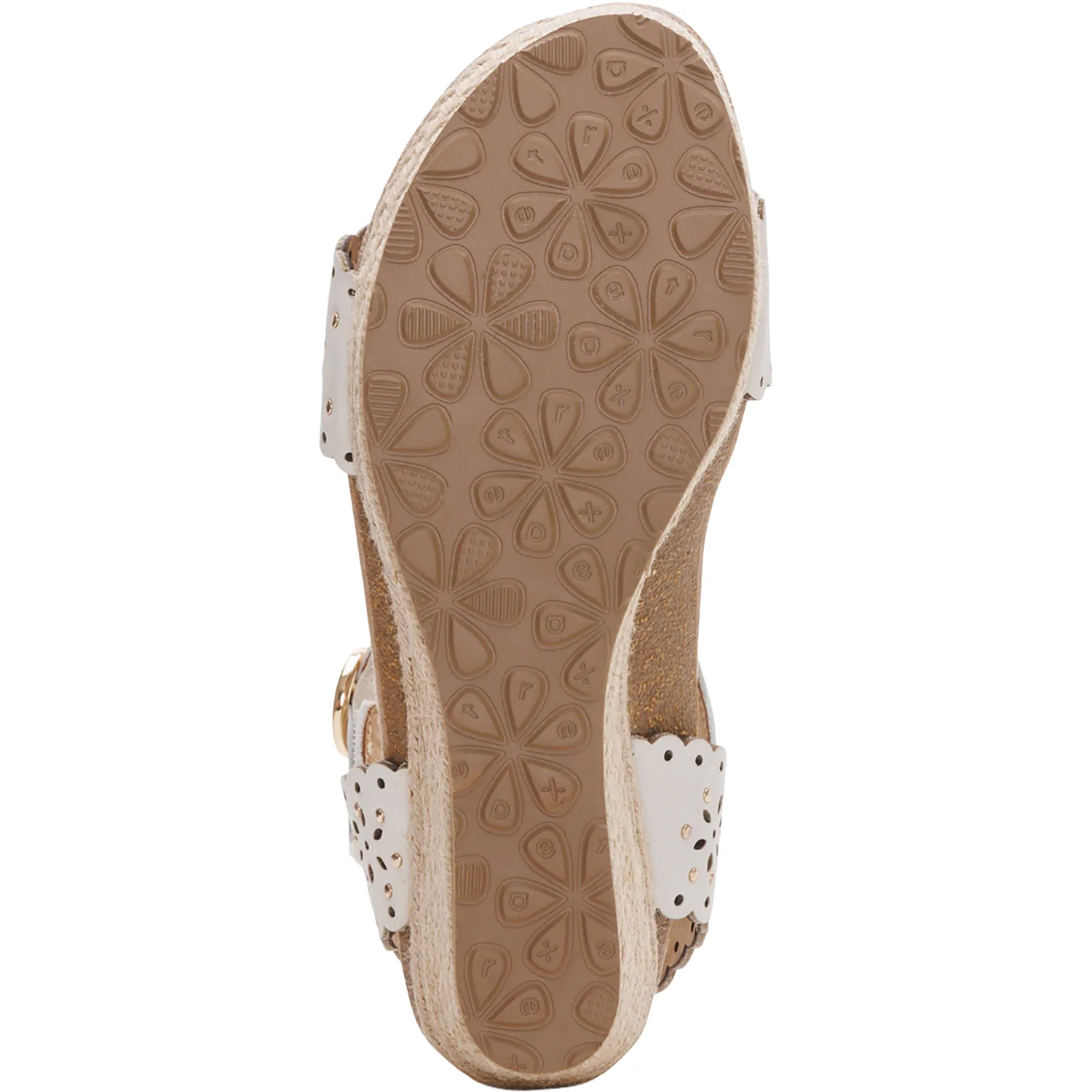 Aetrex Sydney Women's Wedge Sandals Ivory Cutout - Image 4
