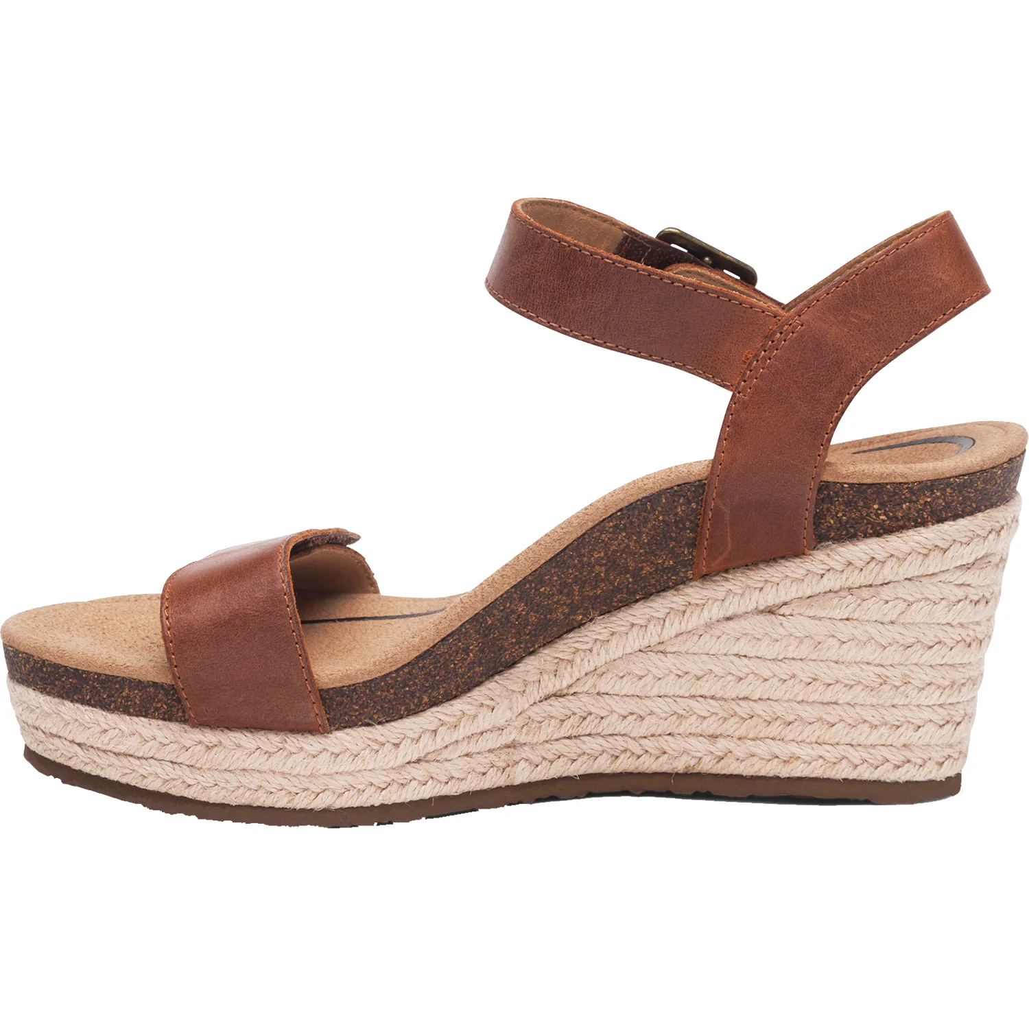 Aetrex Sydney Women's Quarter Strap Sandals Walnut Leather - Image 3