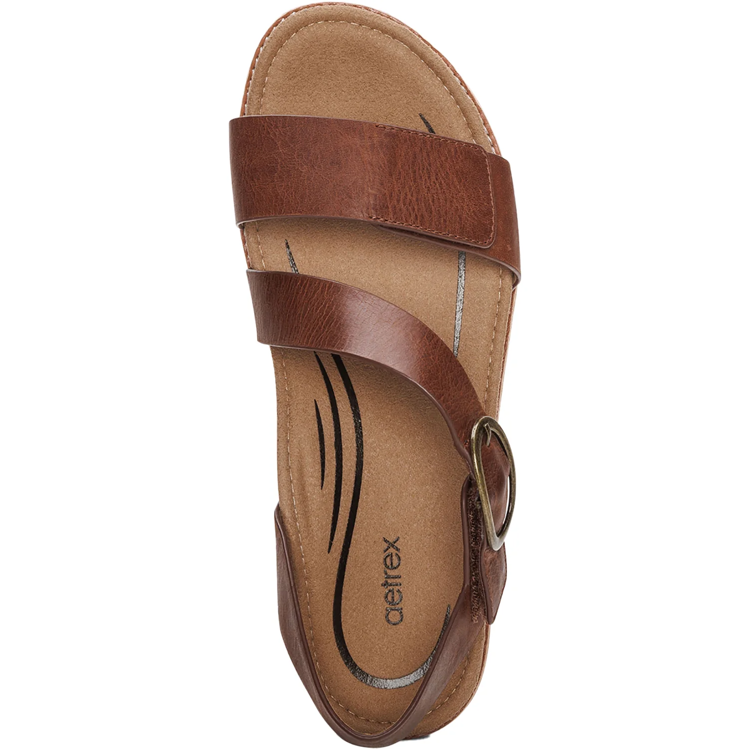 Aetrex Tamara Women's Sandals Walnut Leather - Image 2