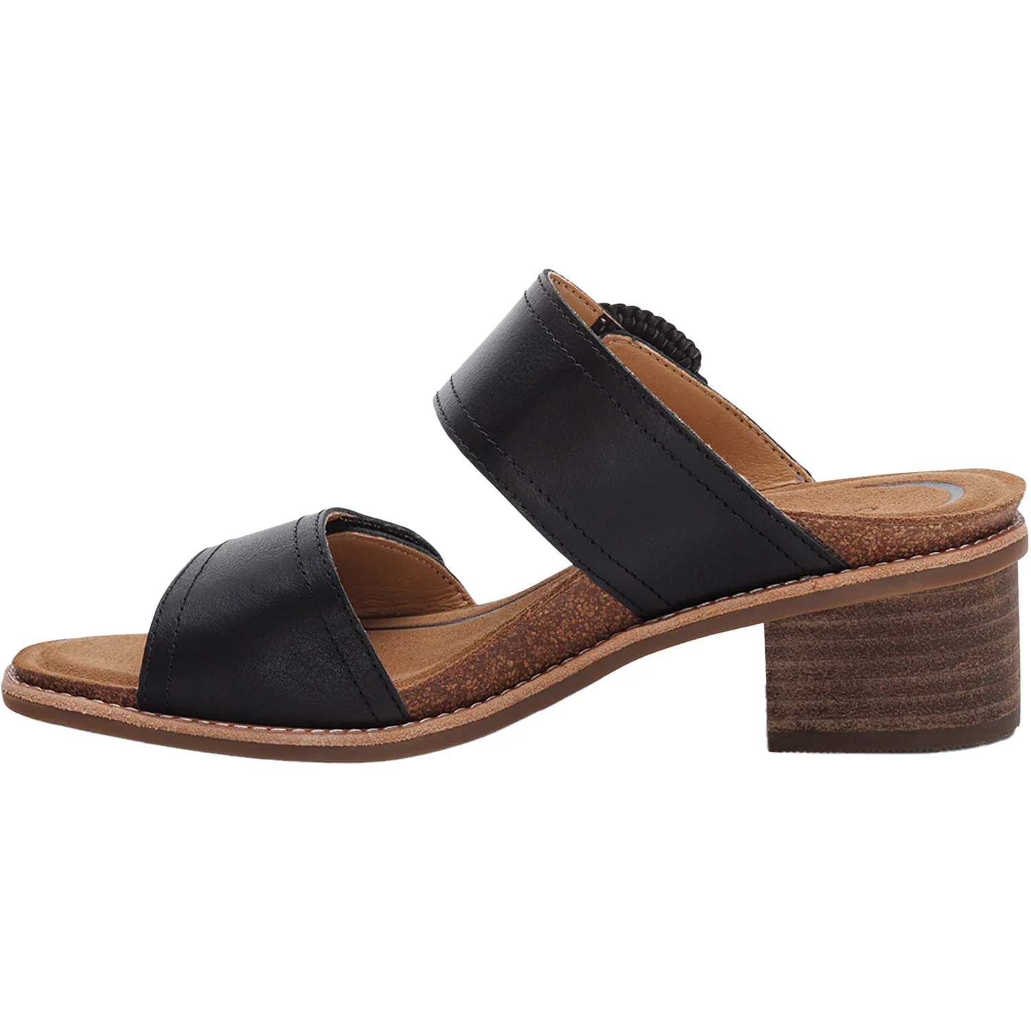 Aetrex Tatiana Women's Slide Sandals Black Leather - Image 3