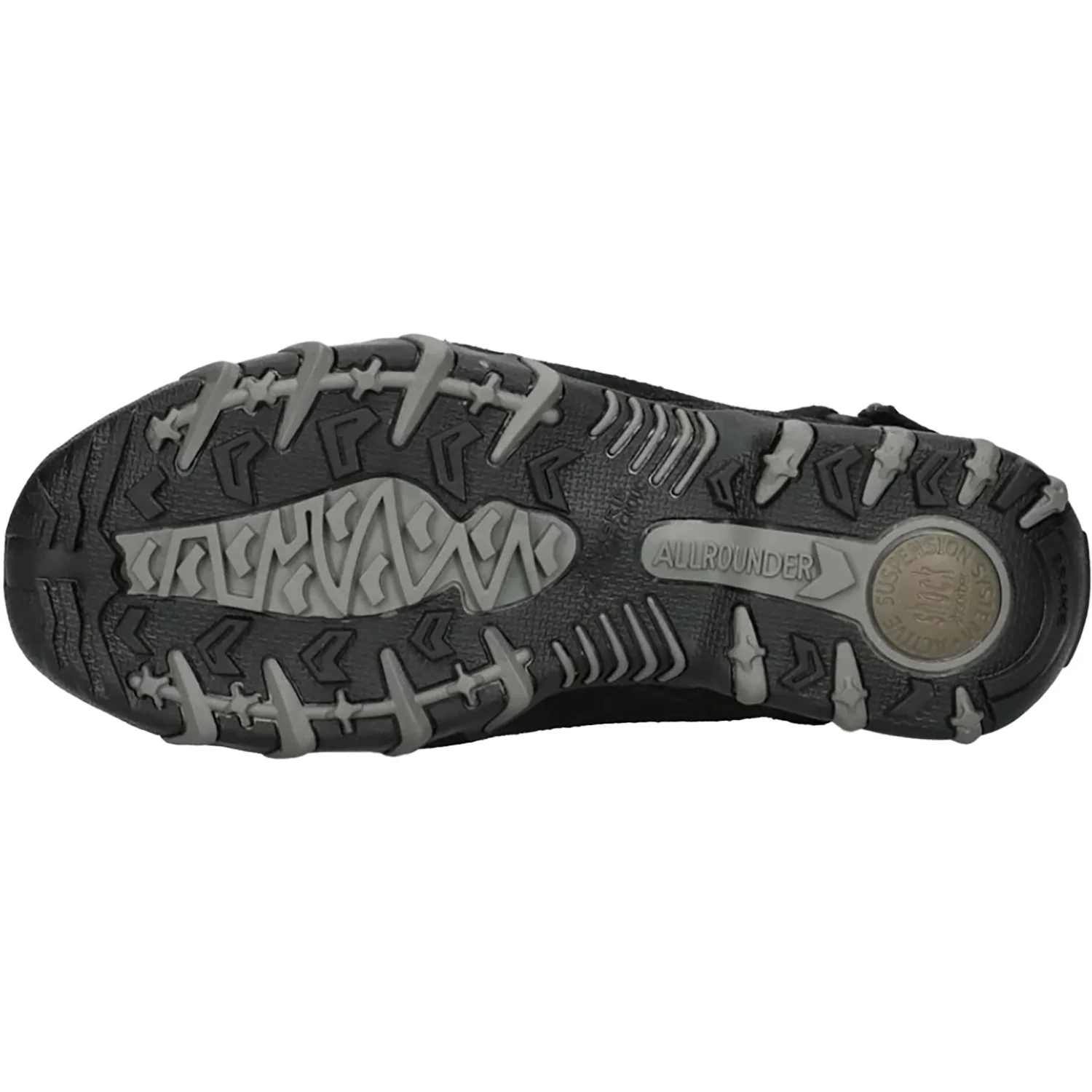 Allrounder by Mephisto Niro Women's Athletic Shoes Black Suede/Black Mesh - Image 3