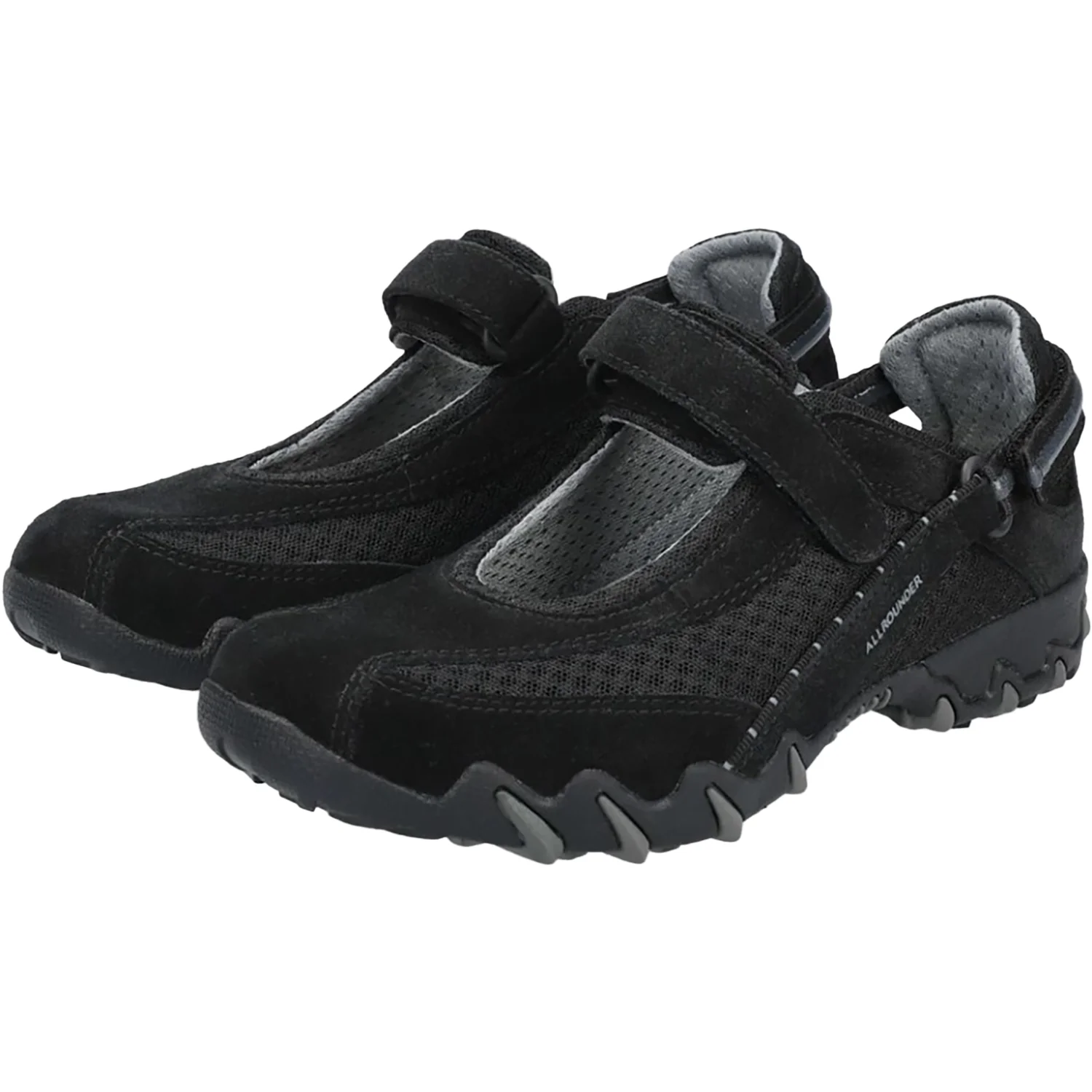 Allrounder by Mephisto Niro Women's Athletic Shoes Black Suede/Black Mesh - Image 4