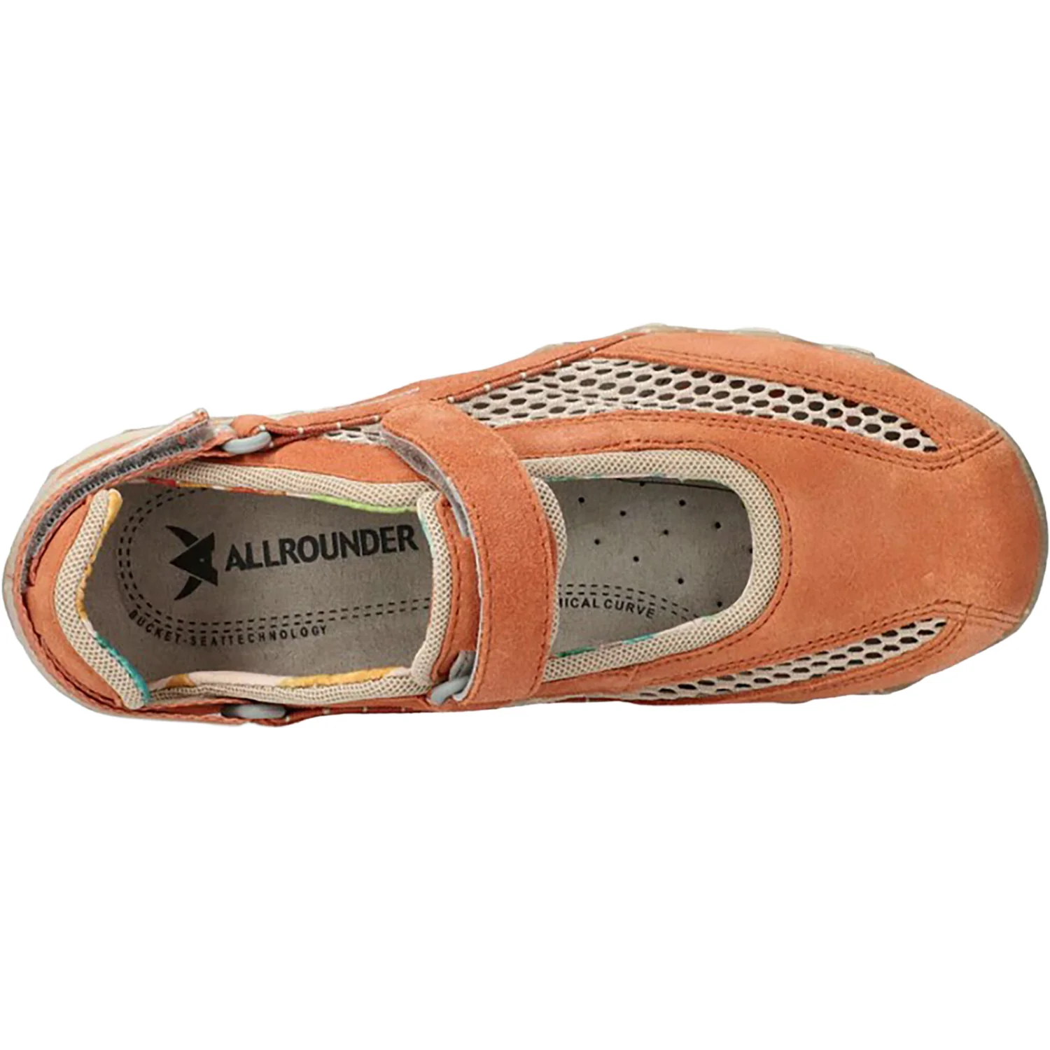 Allrounder by Mephisto Niro Women's Trail Hiking Shoes Caramello Suede/Mesh - Image 2