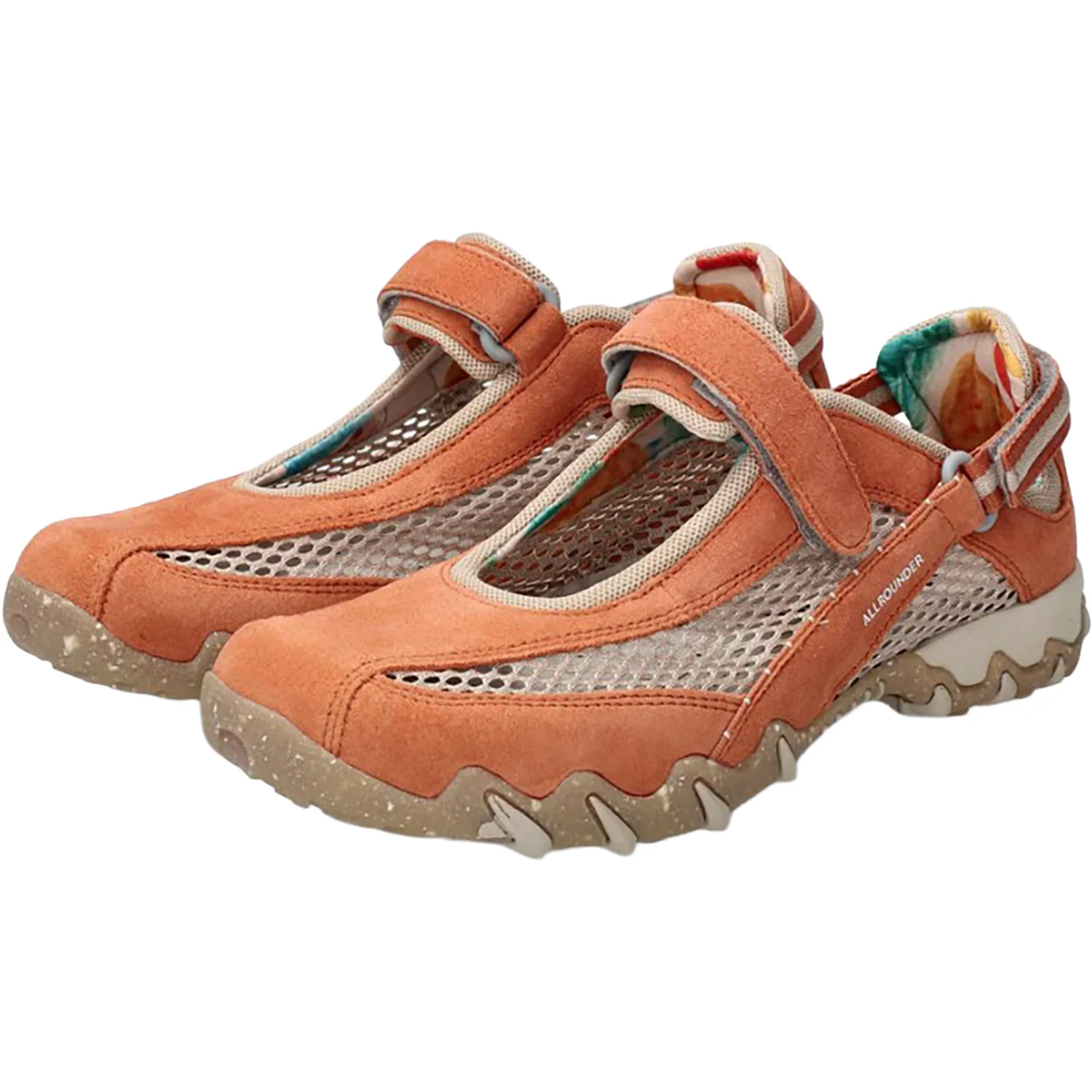 Allrounder by Mephisto Niro Women's Trail Hiking Shoes Caramello Suede/Mesh - Image 4