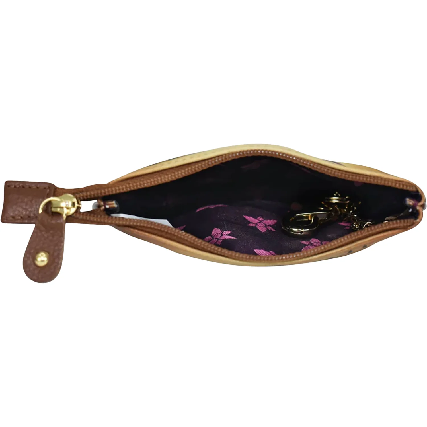 Anuschka Medium Zip Pouch Elephant Mandala Leather - Image 3