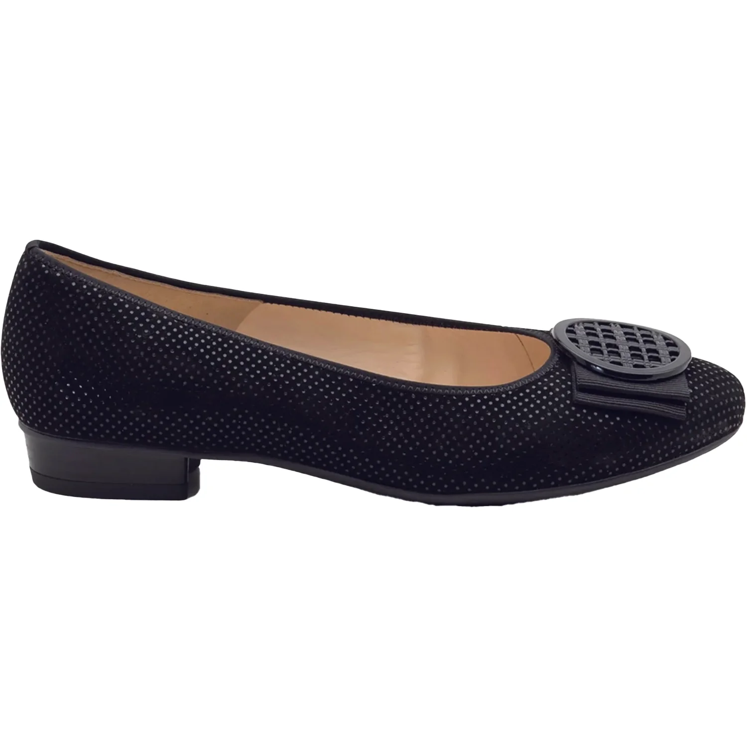 Ara Bambi Women's Slip On Flats Black Puntikid Suede
