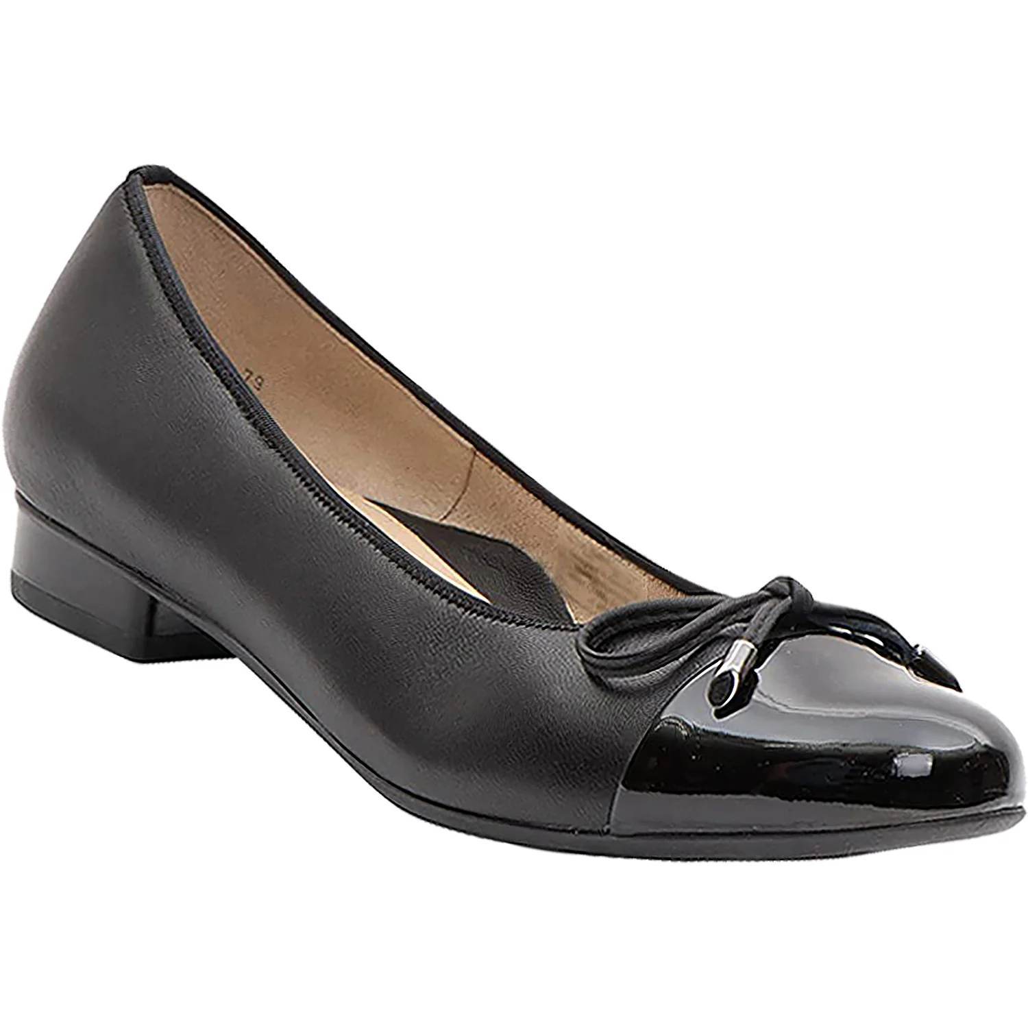 Ara Belinda Women's Slip On Ballerina Flats Black Leather/Patent - Image 3