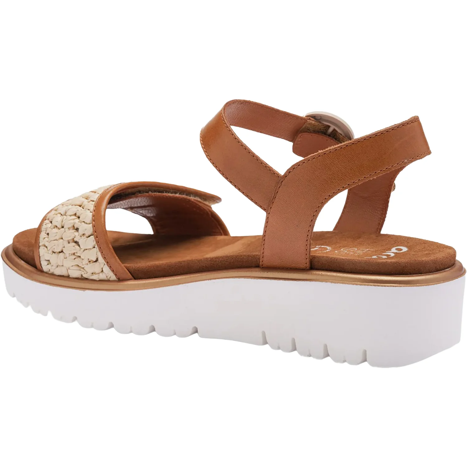 Ara Bloom Women's Wedge Sandals Cognac - Image 3