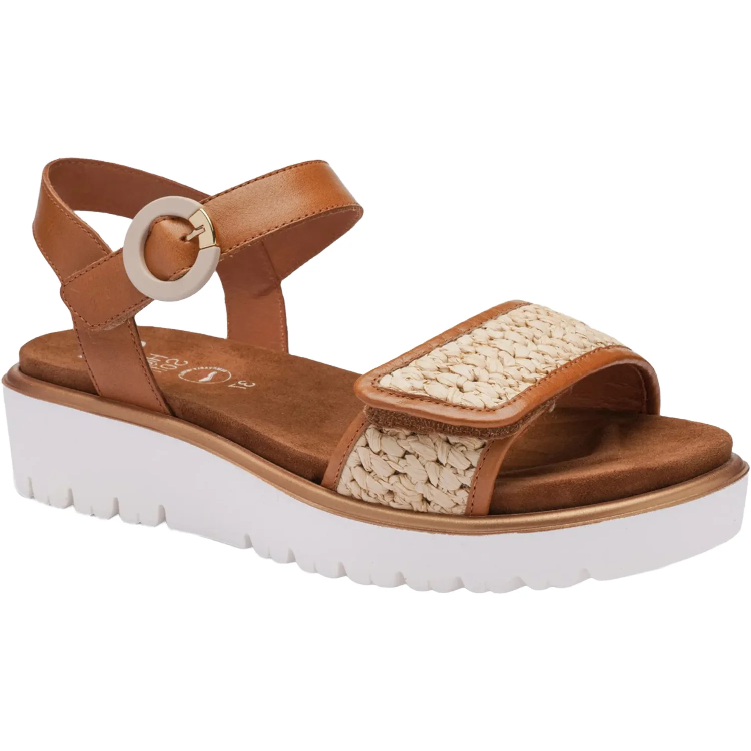Ara Bloom Women's Wedge Sandals Cognac - Image 5