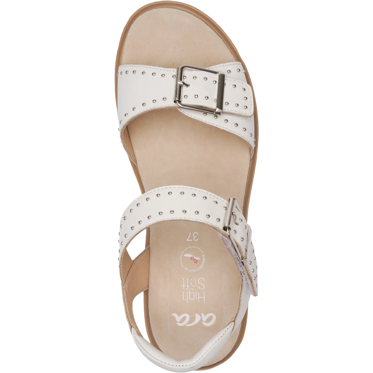 Ara Buttercup Women's Sandals White Calf Leather - Image 2