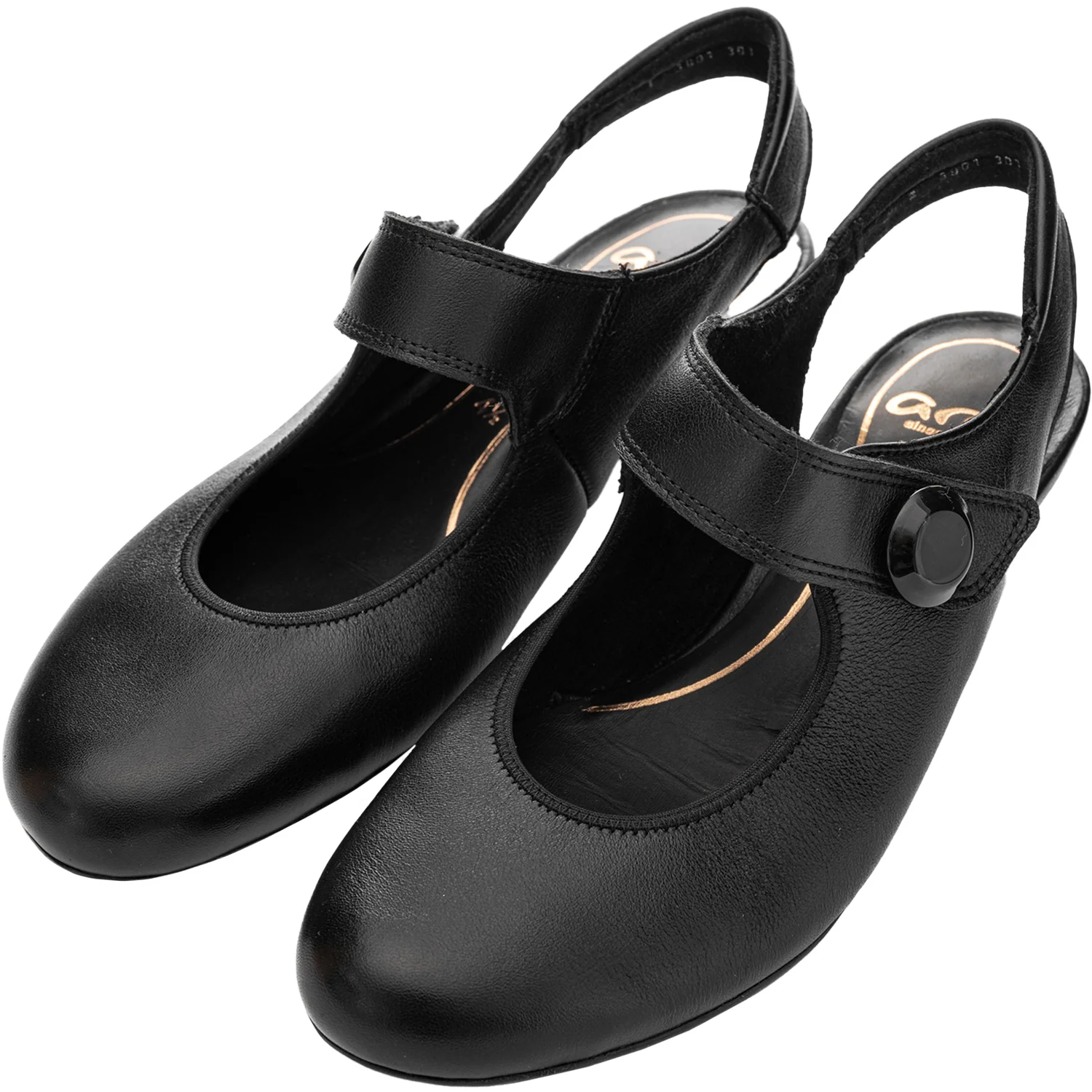 Ara Calico 2 Sling Women's Dress Heels Black Calf Leather - Image 2