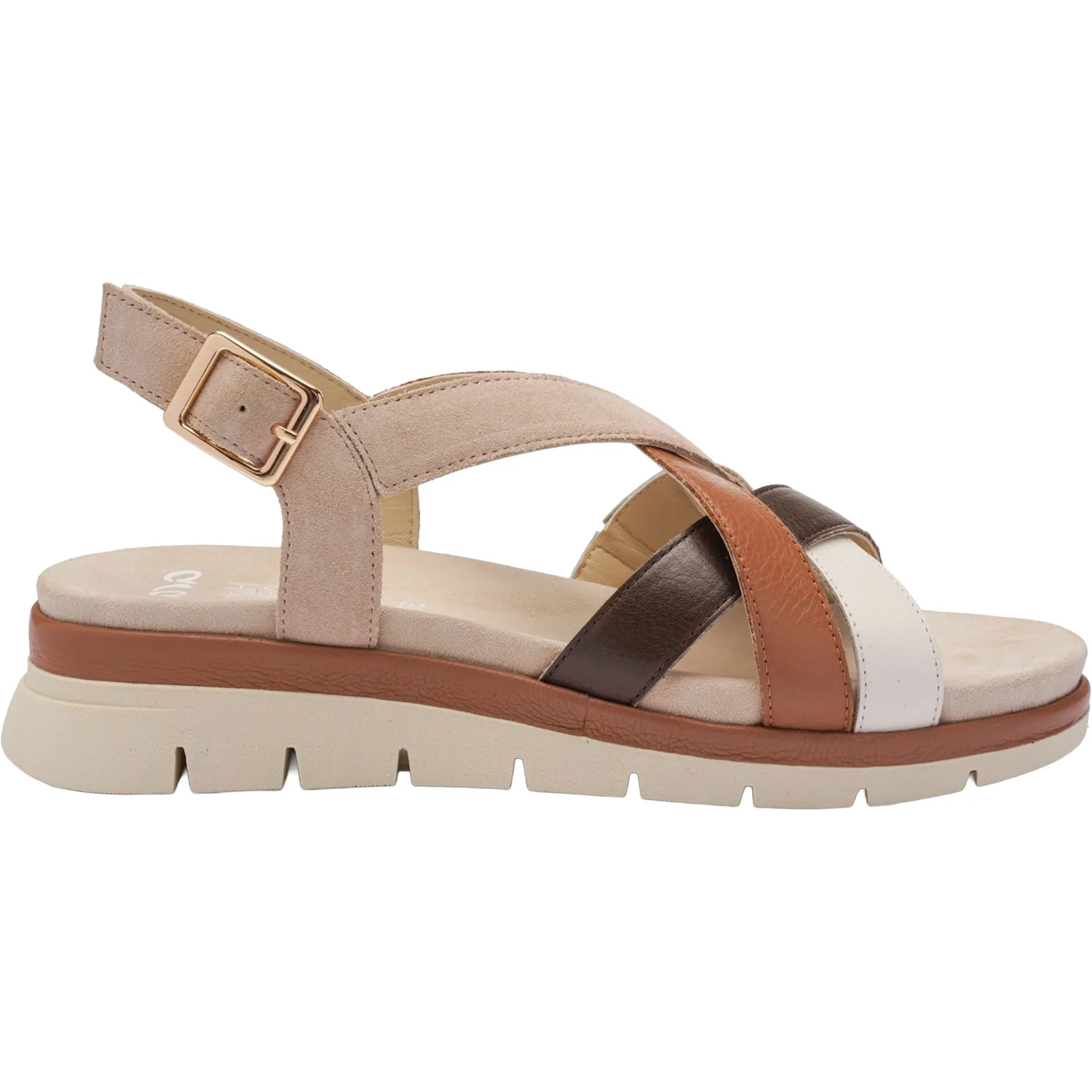 Ara Clearwater Women's Sandals Cream/Mousse/Mocca Calf/Shell Suede