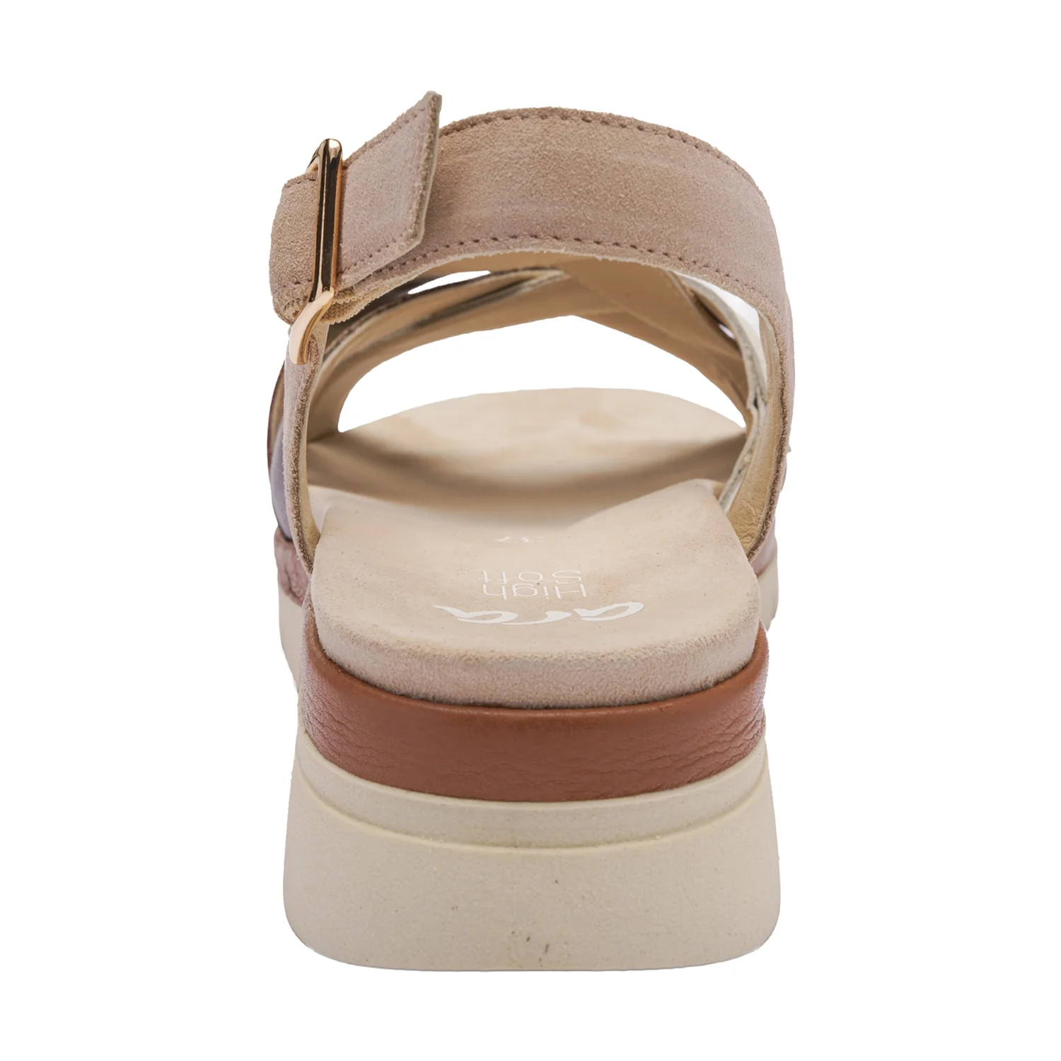 Ara Clearwater Women's Sandals Cream/Mousse/Mocca Calf/Shell Suede - Image 6