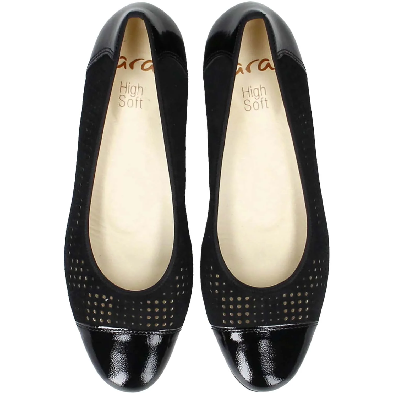 Ara Nonie 3 Women's Shoes Black Patent/Kid Suede - Image 2