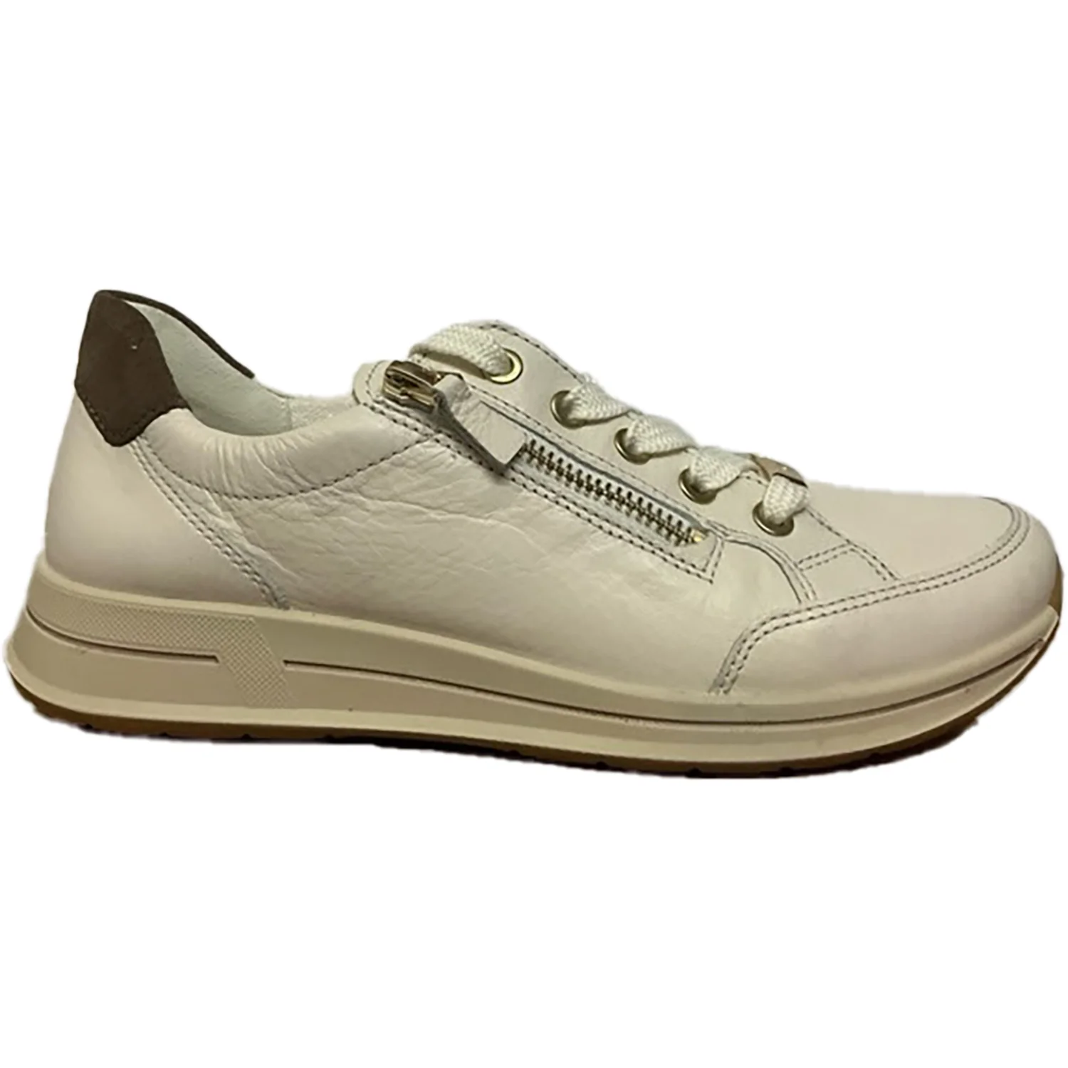 Ara Oleanna Women's Walking Sneakers Cream Calf/Sesame Leather