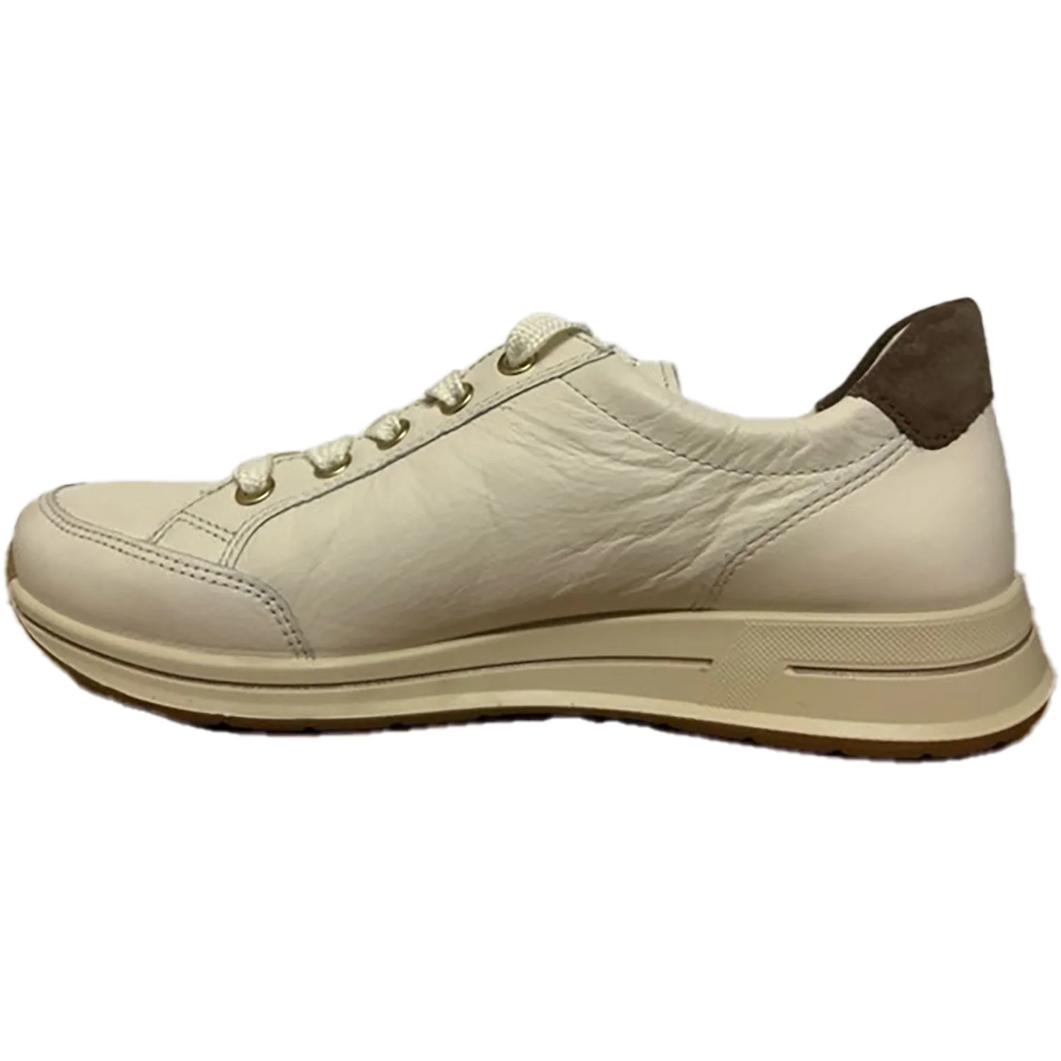 Ara Oleanna Women's Walking Sneakers Cream Calf/Sesame Leather - Image 3