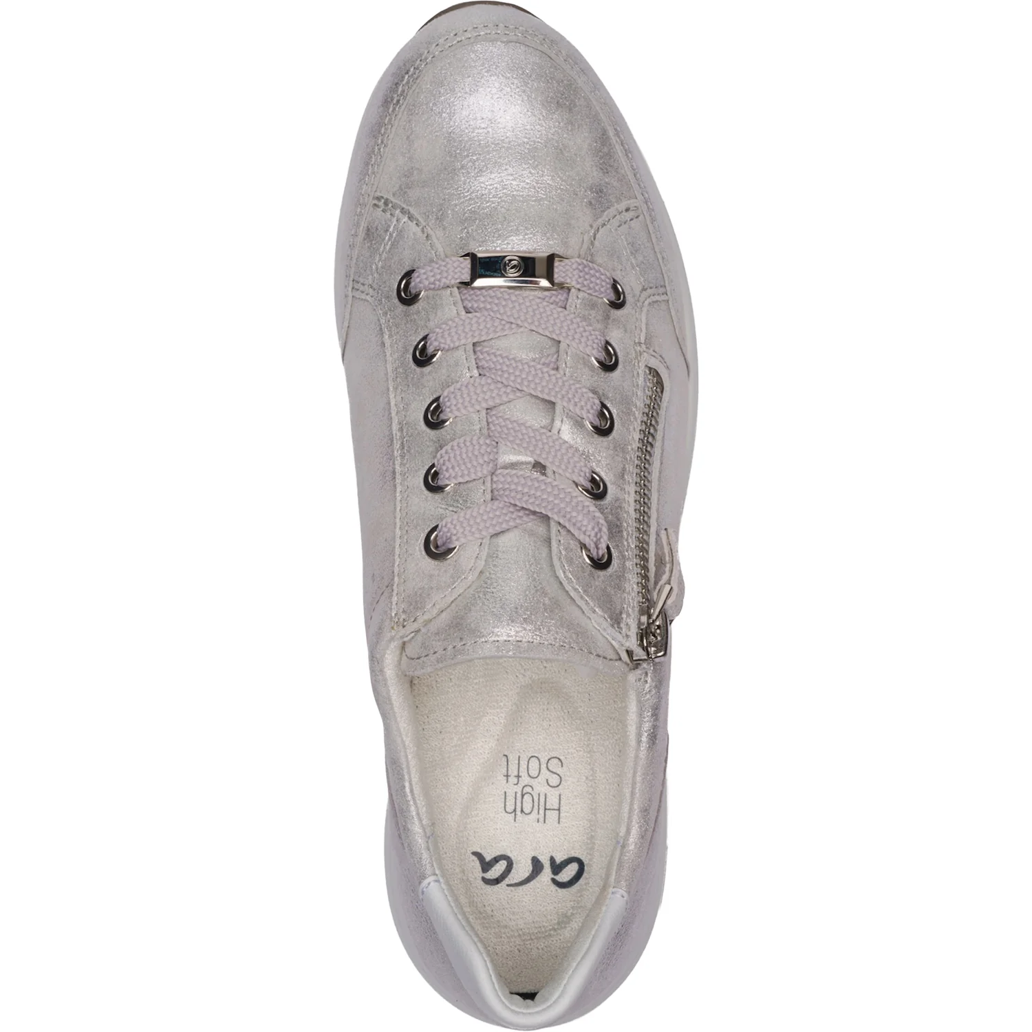 Ara Oleanna Women's Sporty Lace Up Shoes Dusty Nuvolakid/White Calf - Image 2