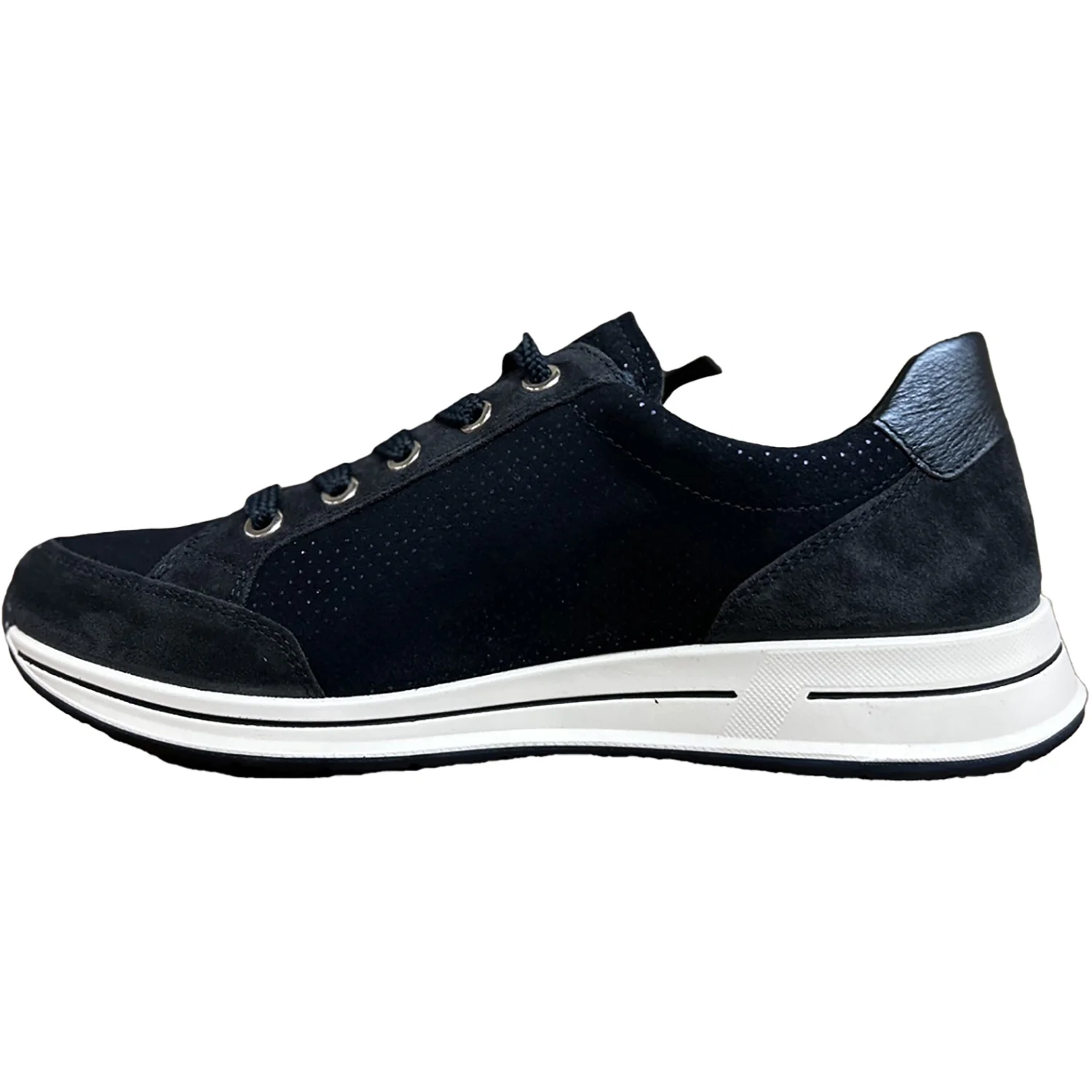 Ara Oleanna Women's Walking Sneakers Midnight Blue Puntikid Suede - Image 3