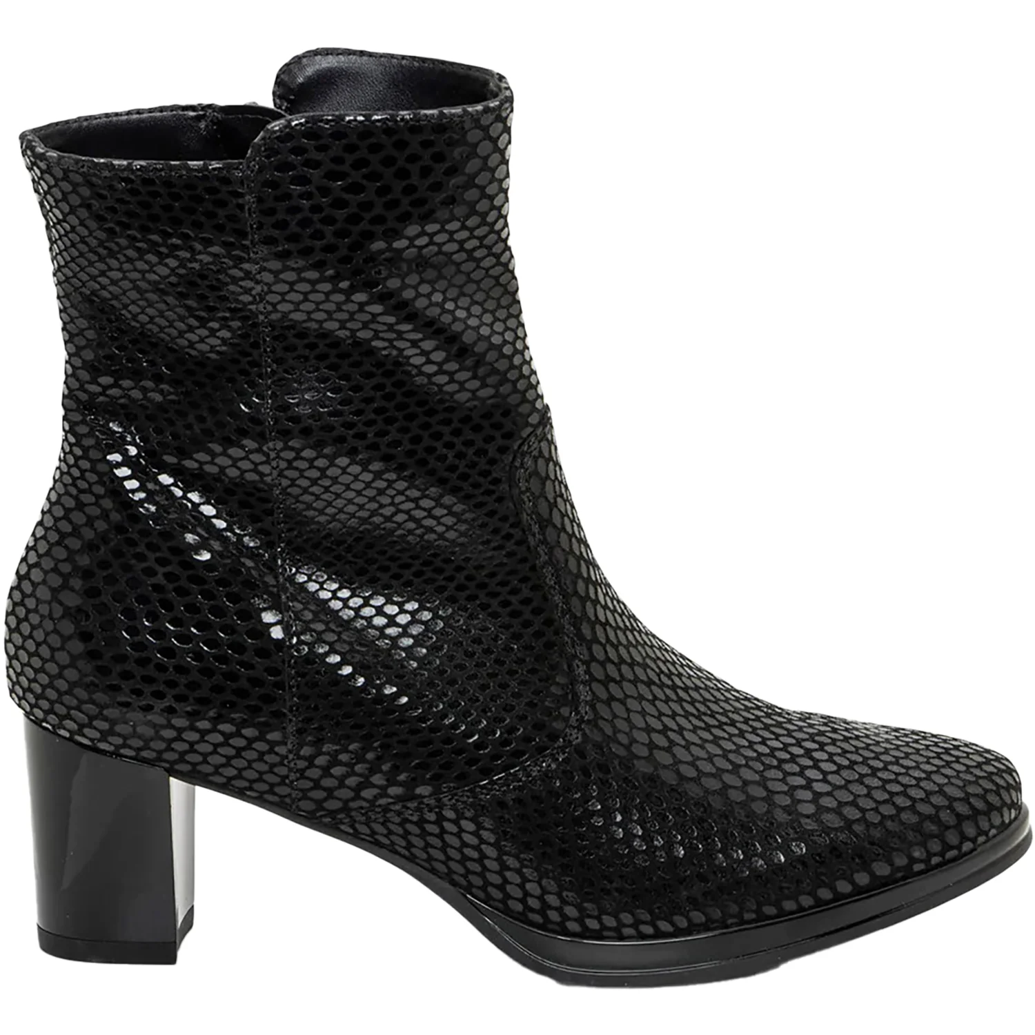 Ara Osmanthus Women's Mid Boots Black Snake Print