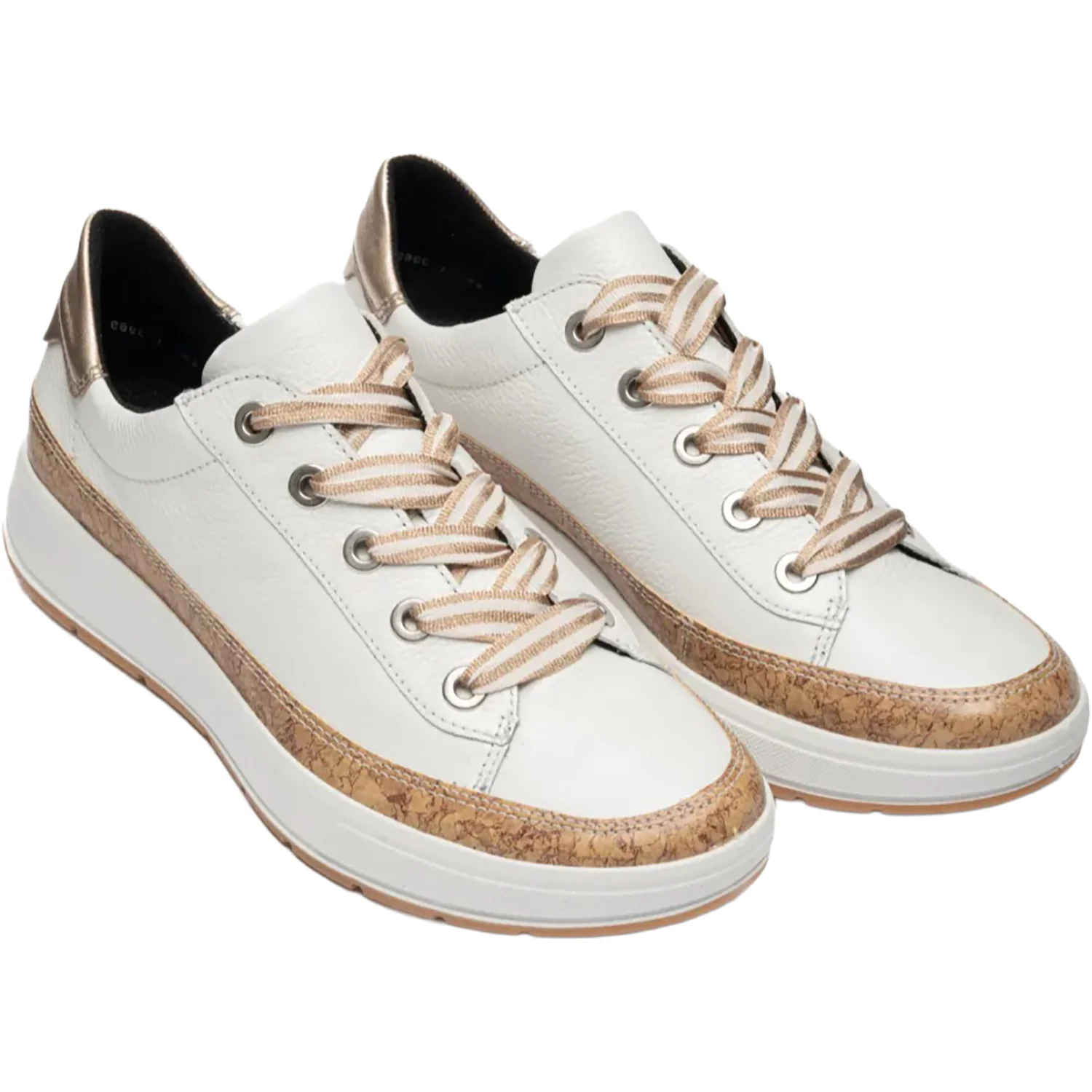 Ara Rem Women's Sporty Lace Up Shoes Natural/White/Sand - Image 5