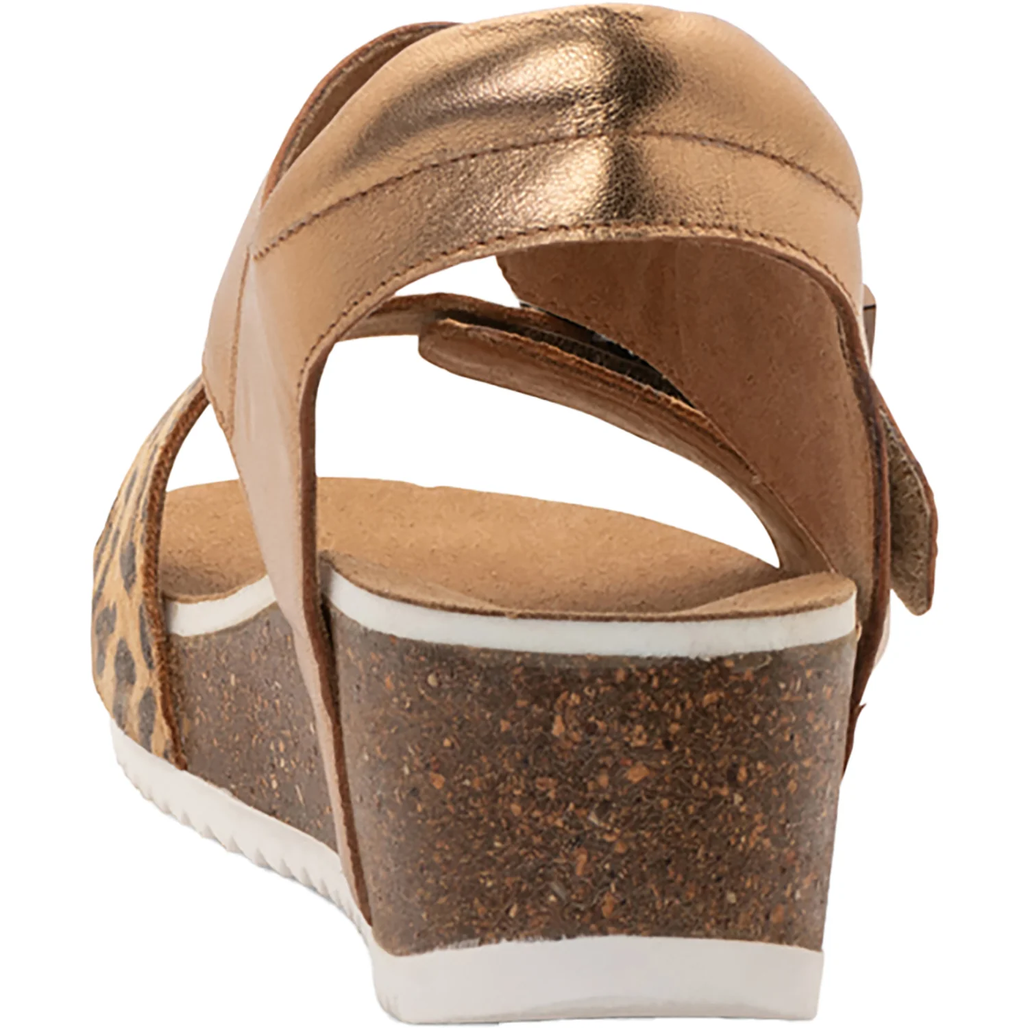 Ara Nova Women's Wedge Sandals Leopard/Whiskey Metallic - Image 6