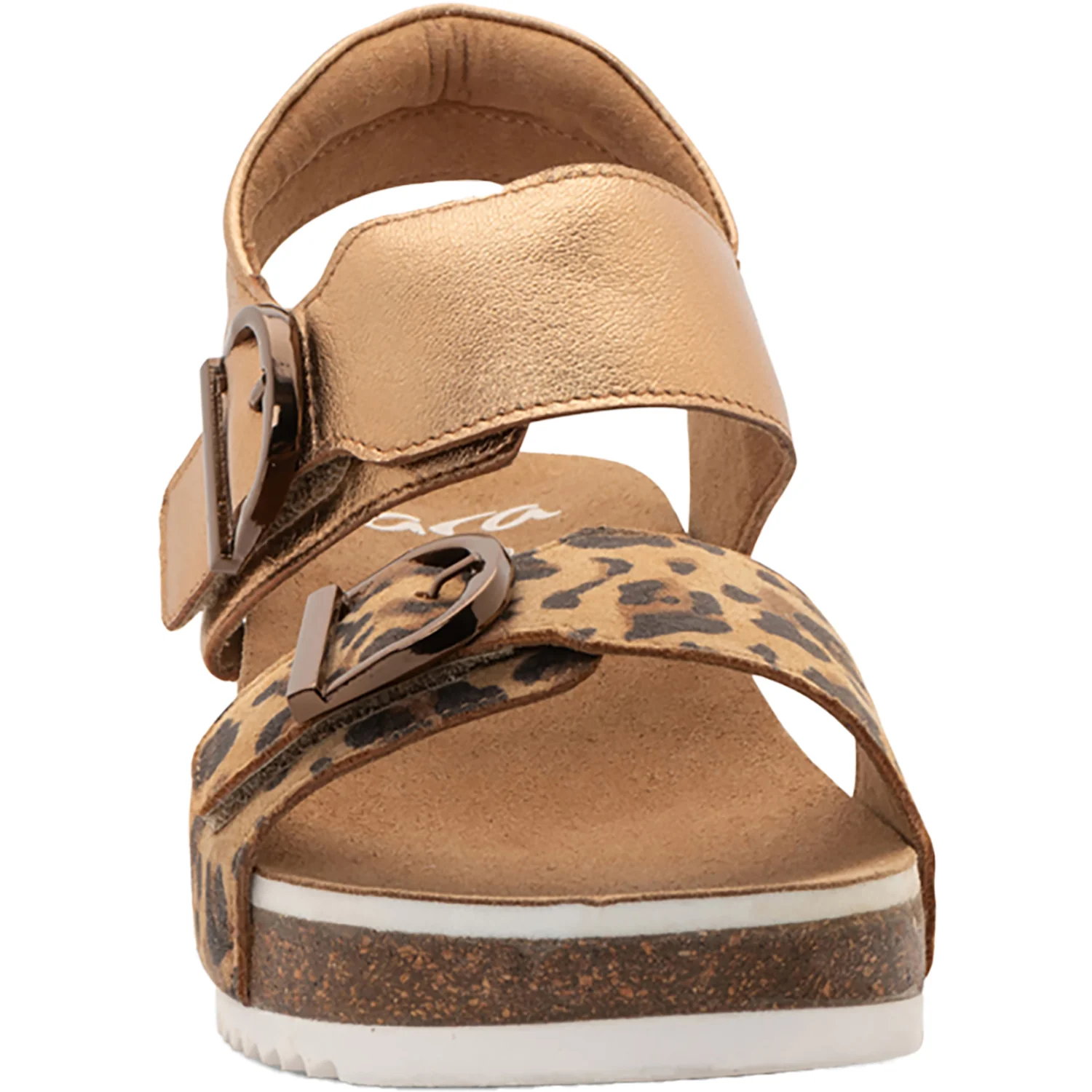 Ara Nova Women's Wedge Sandals Leopard/Whiskey Metallic - Image 7