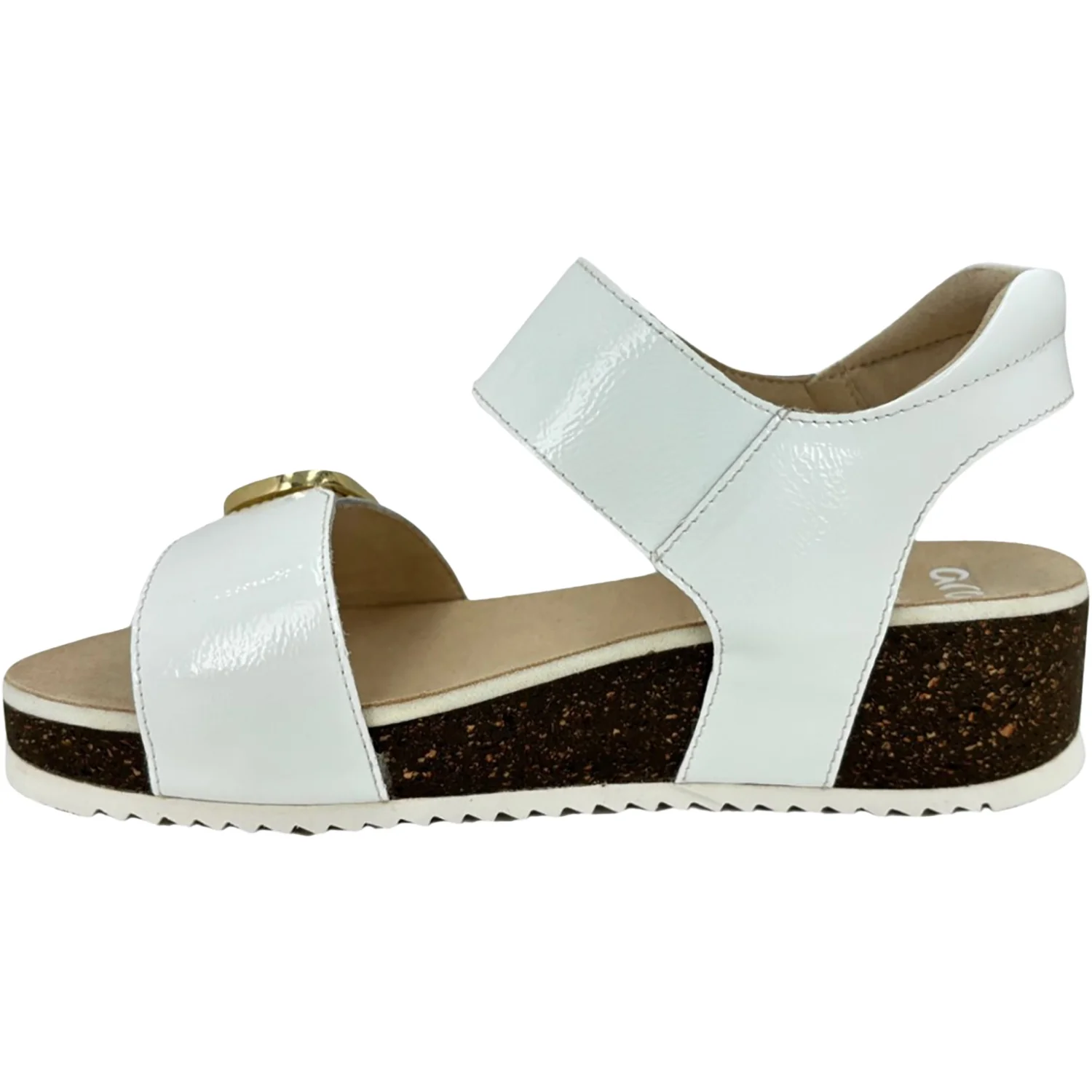 Ara Nova Women's Wedge Sandals White Patent Leather - Image 3