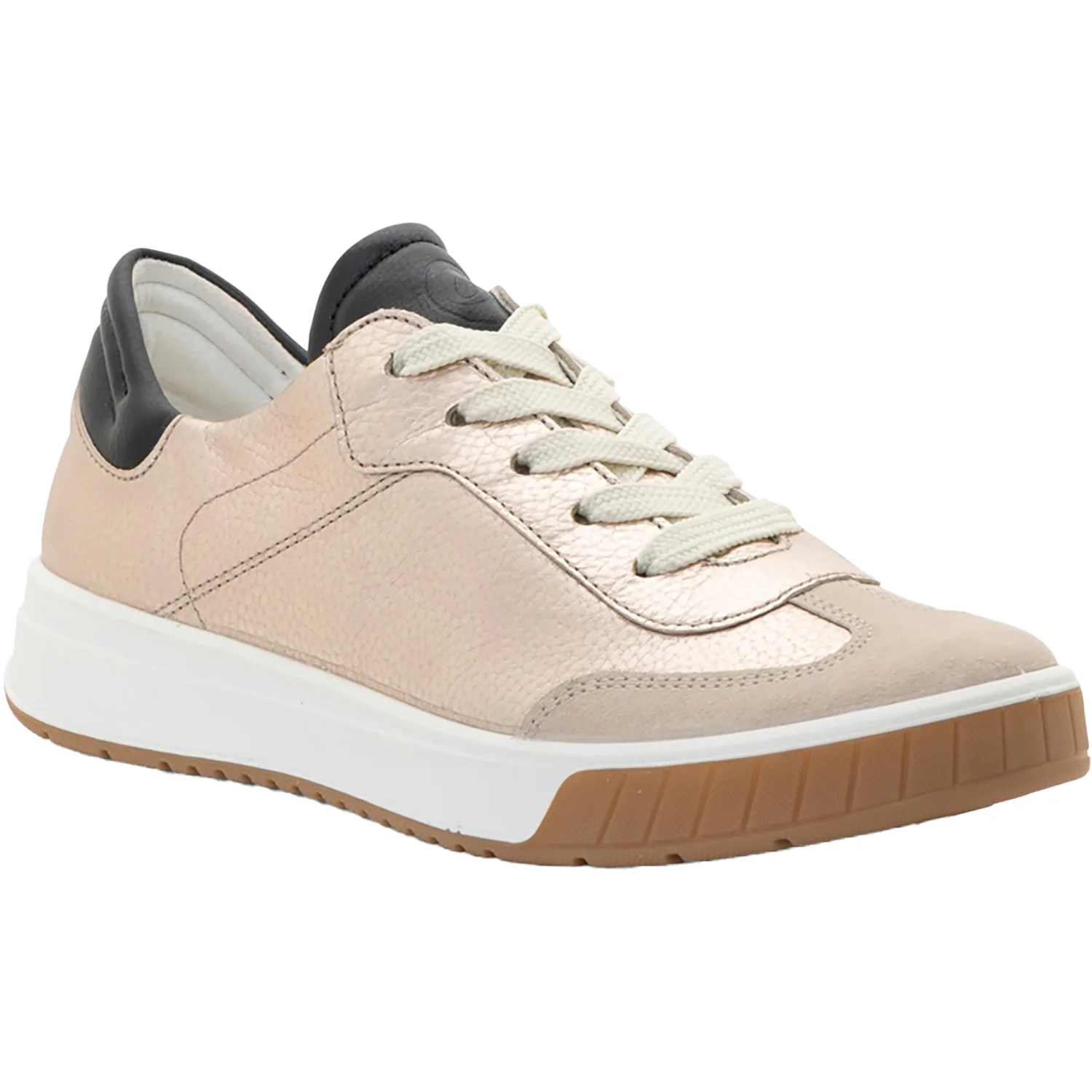 Ara Rhodes Women's Sporty Lace Up Shoes Sand Metallic Leather/Shell Suede - Image 5