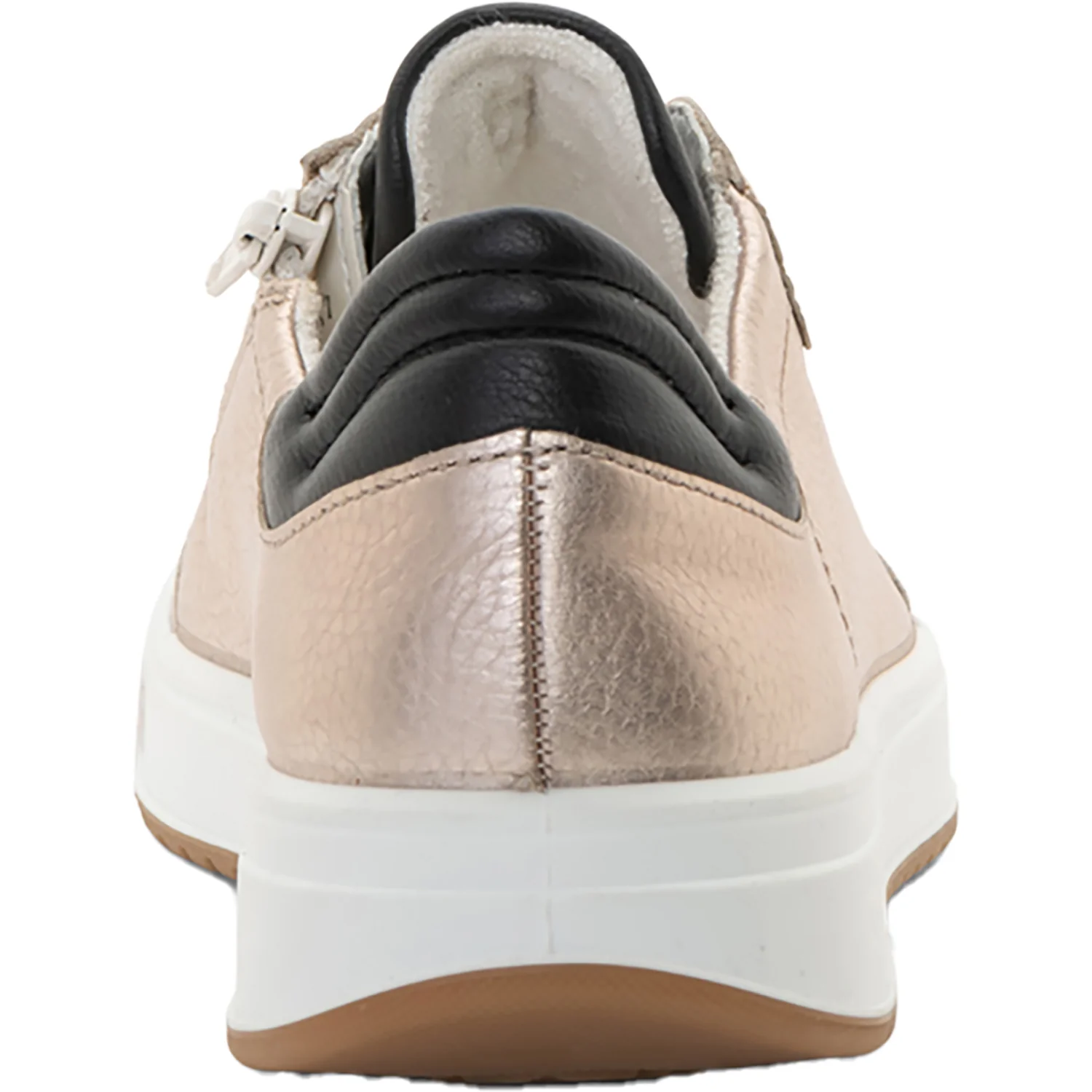 Ara Rhodes Women's Sporty Lace Up Shoes Sand Metallic Leather/Shell Suede - Image 6