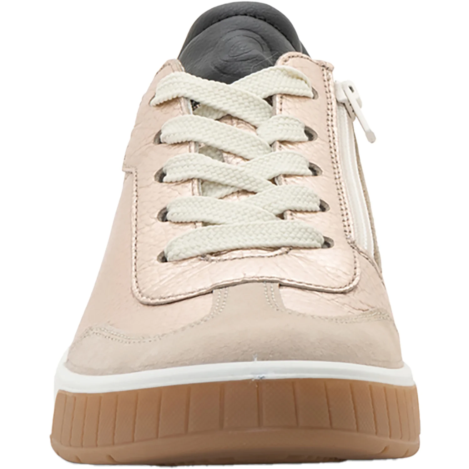Ara Rhodes Women's Sporty Lace Up Shoes Sand Metallic Leather/Shell Suede - Image 7