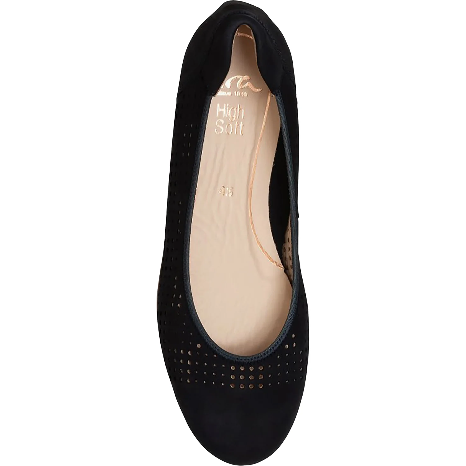 Ara Sarah Perf Women's Flats Black Nubuck - Image 2