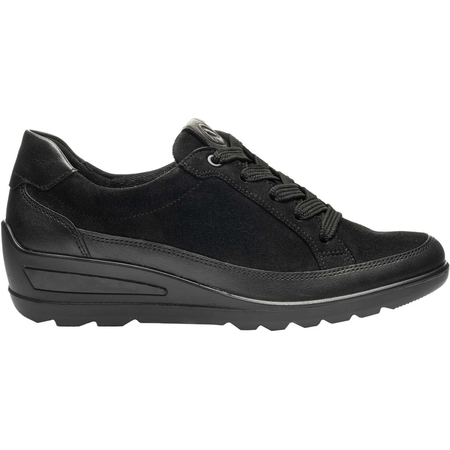 Ara Zamia Women's Lace Up Shoes Traditional Black Leather/Kid Suede Combi