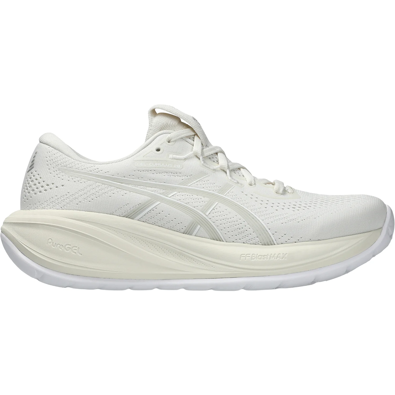 ASICS Gel-Cumulus 28 (Neutral Support) Women's Athletic Shoes Cream/Glacier Grey