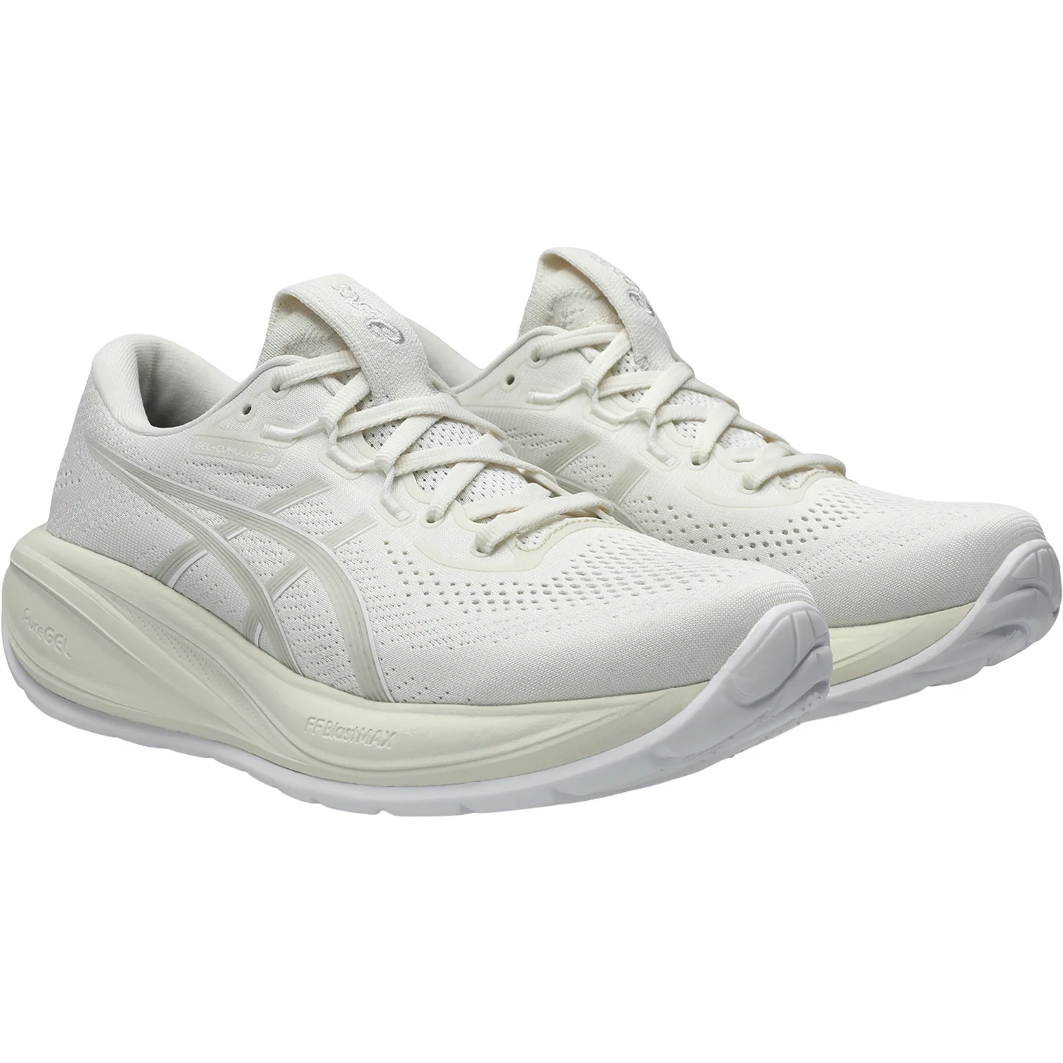 ASICS Gel-Cumulus 28 (Neutral Support) Women's Athletic Shoes Cream/Glacier Grey - Image 11