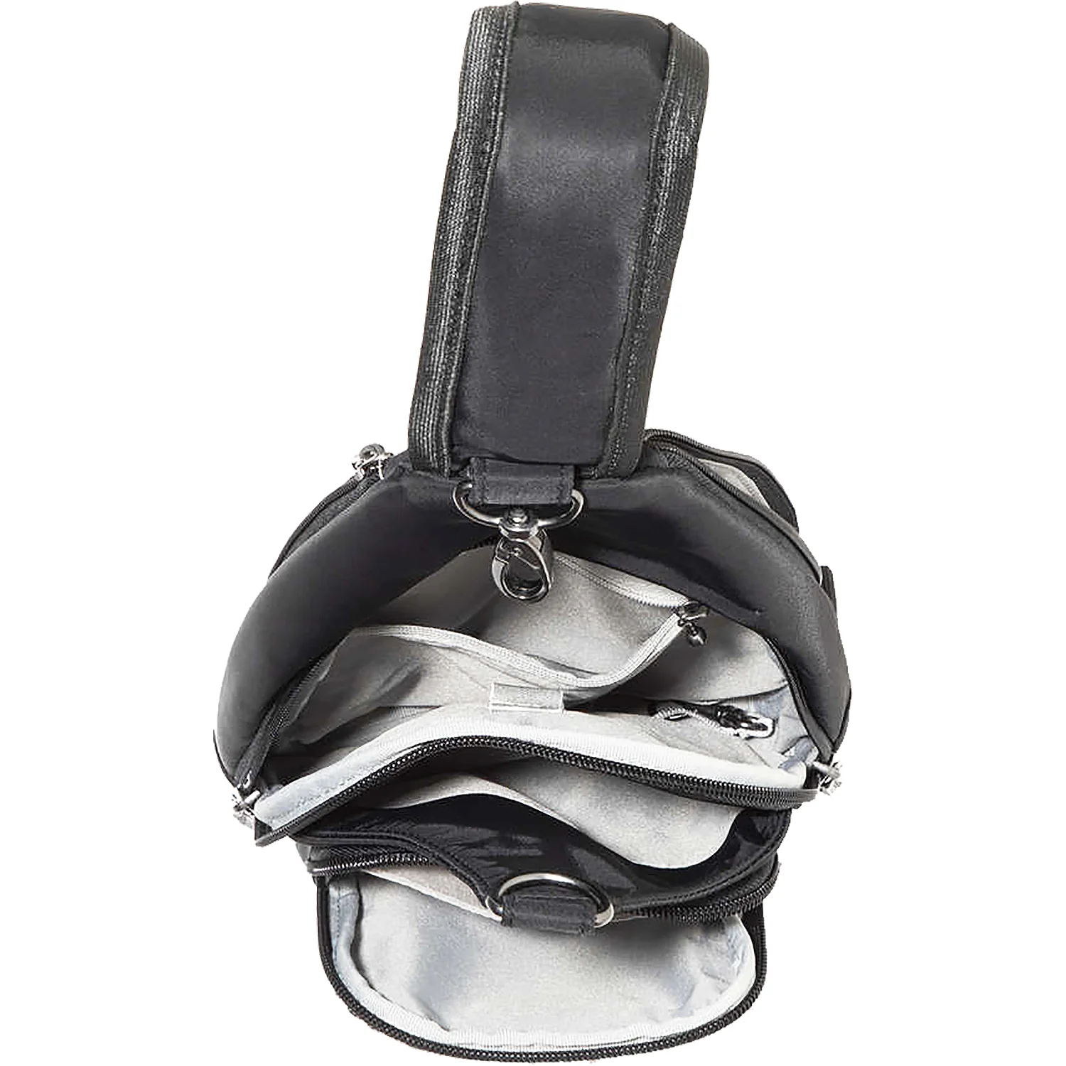 Baggallini Central Park Sling Handbag Black Nylon - Image 3