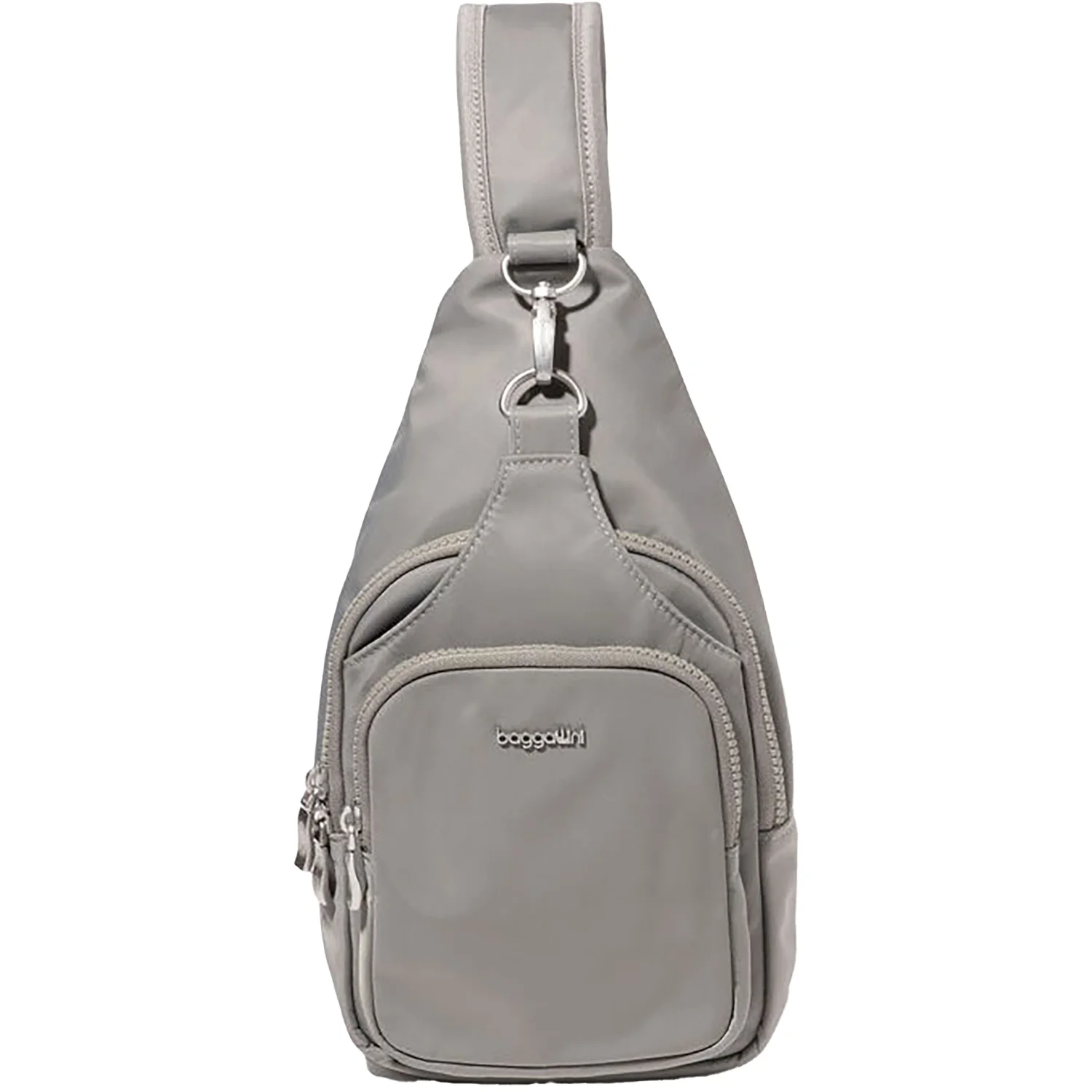 Baggallini Central Parl Sling Handbags Steel Grey Twill Nylon