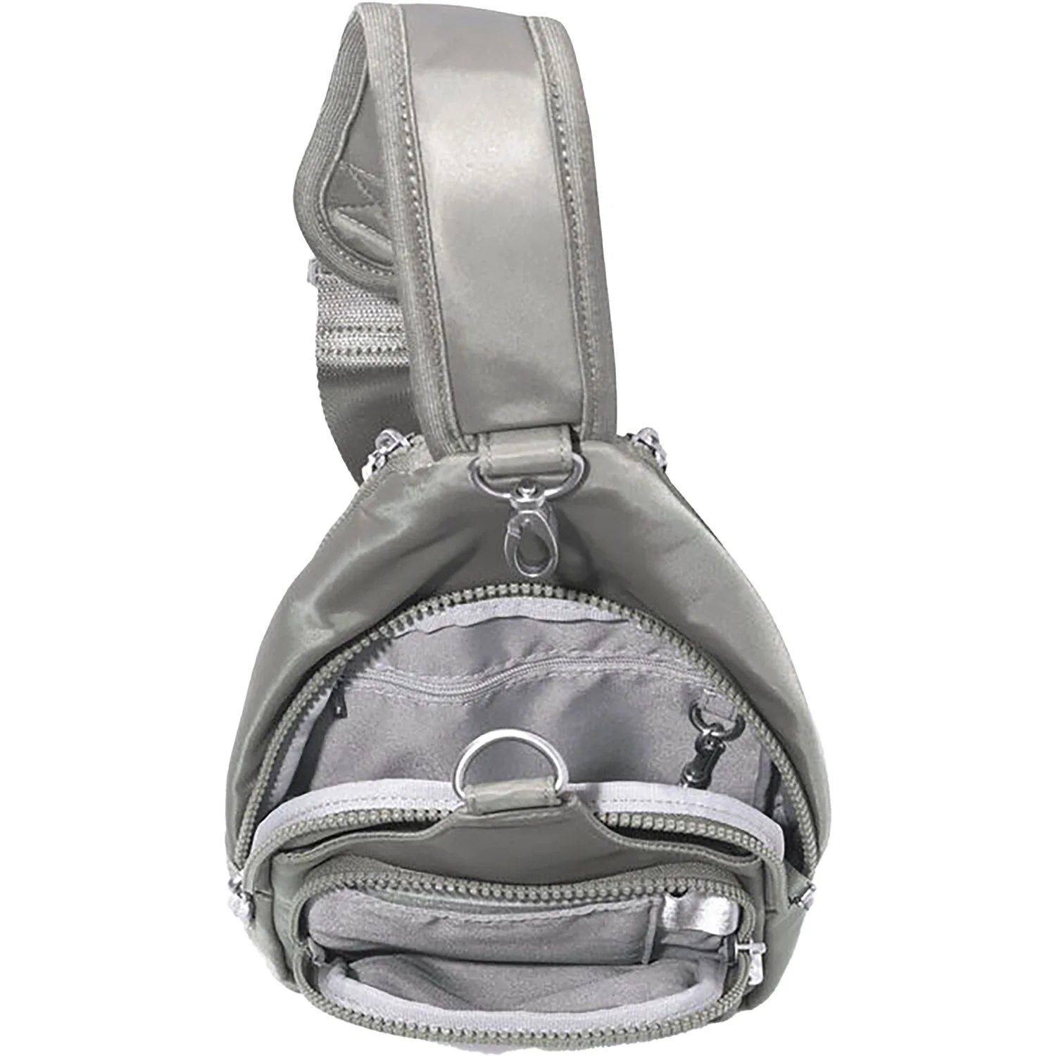 Baggallini Central Parl Sling Handbags Steel Grey Twill Nylon - Image 2